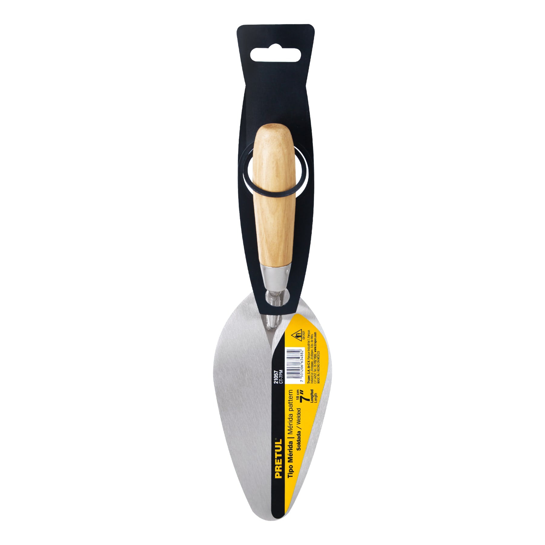 Cuchara para albañil 7" tipo Mérida, Pretul
