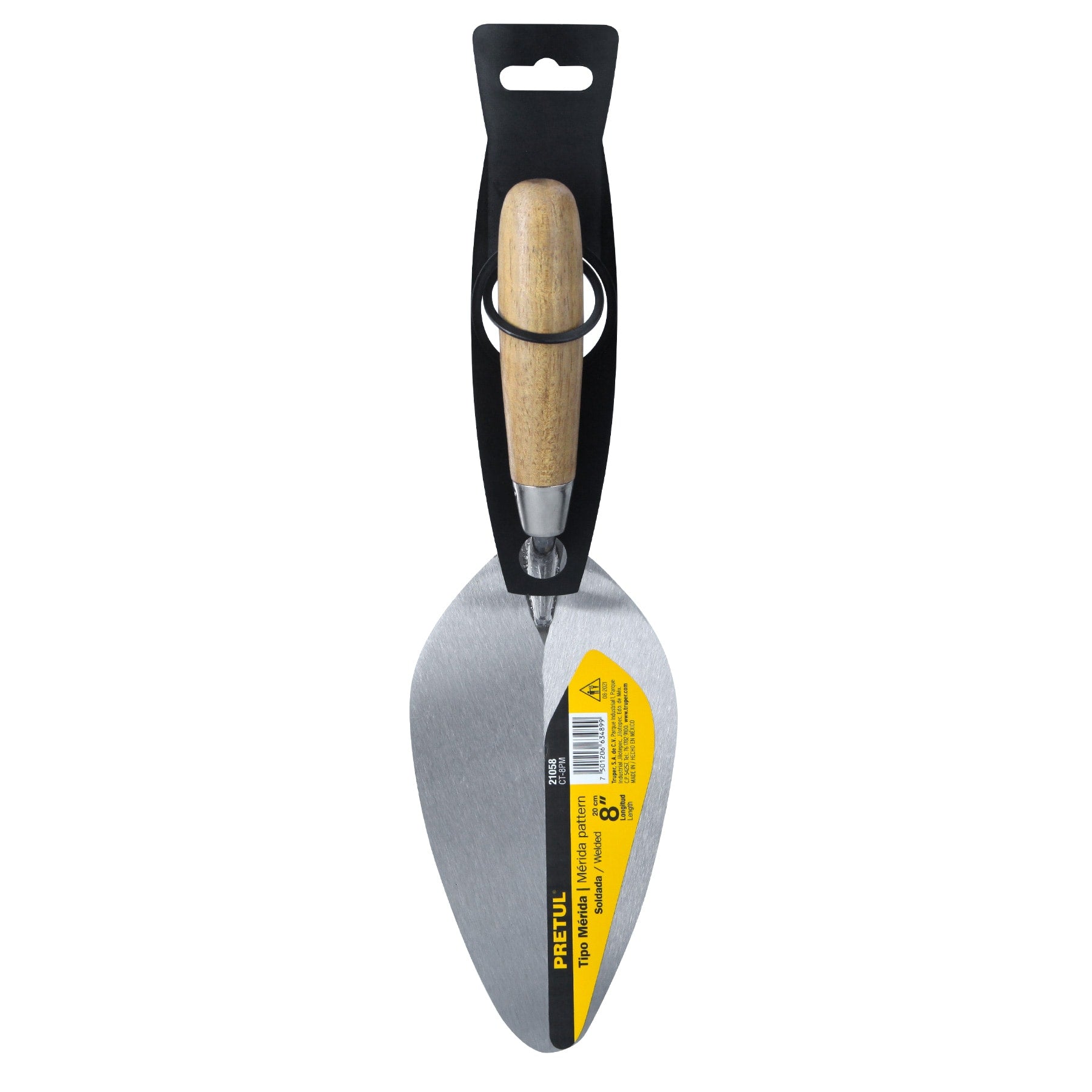 Cuchara para albañil 8" tipo Mérida, Pretul