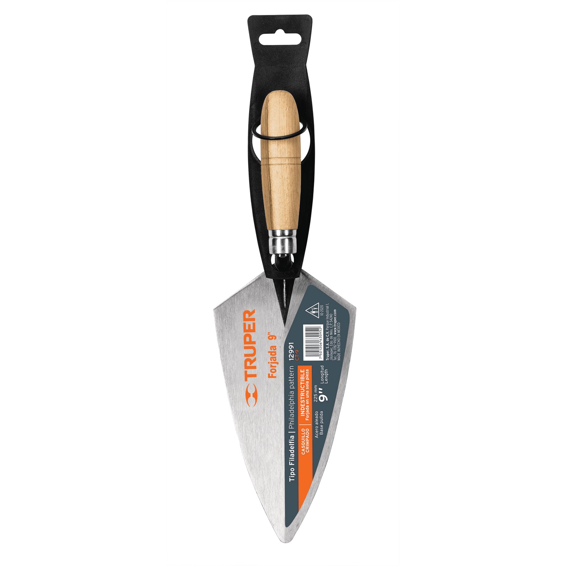Cuchara para albañil 9" forjada tipo Filadelfia, Truper