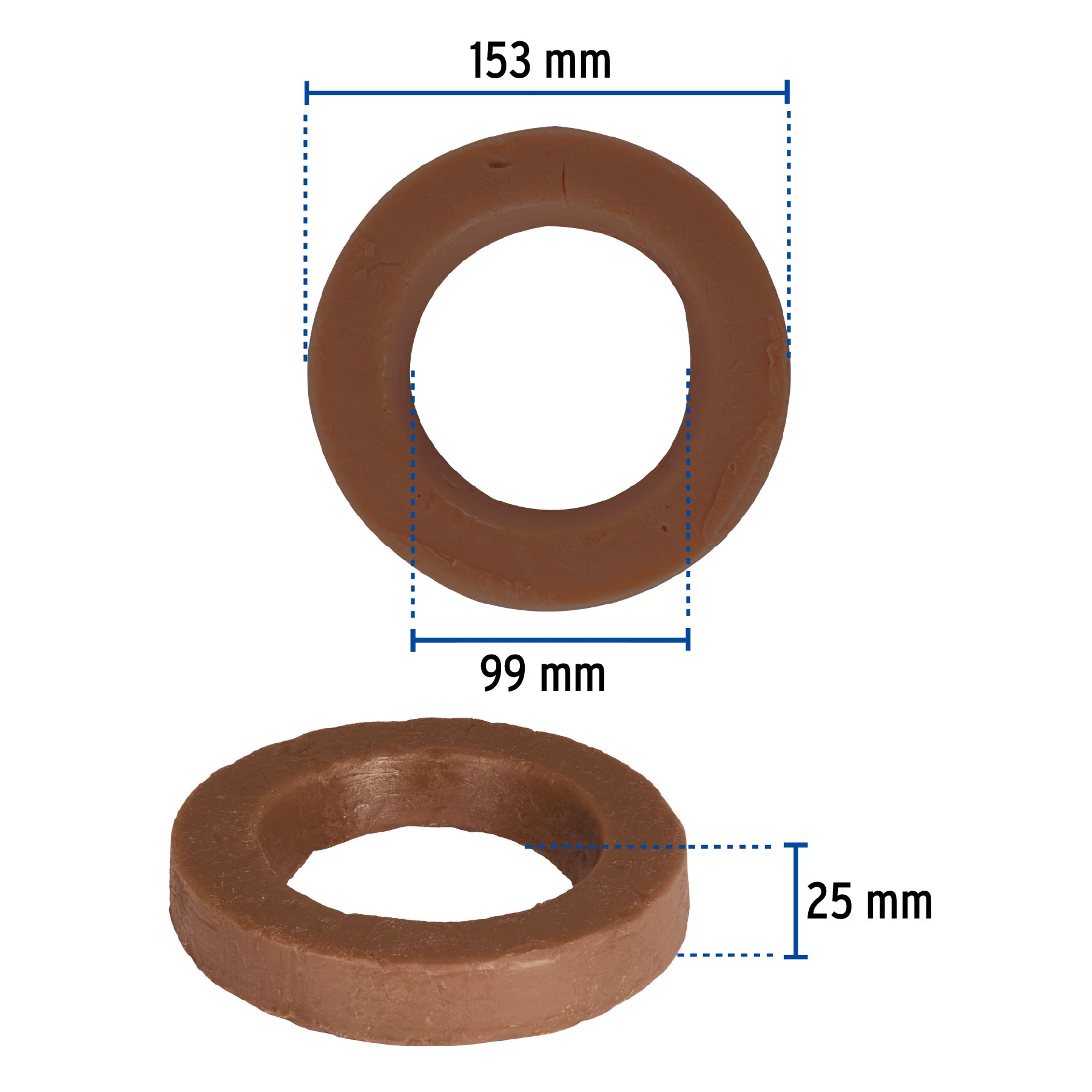 Cuello de cera sin guía para WC, robusto, 250 g, Foset
