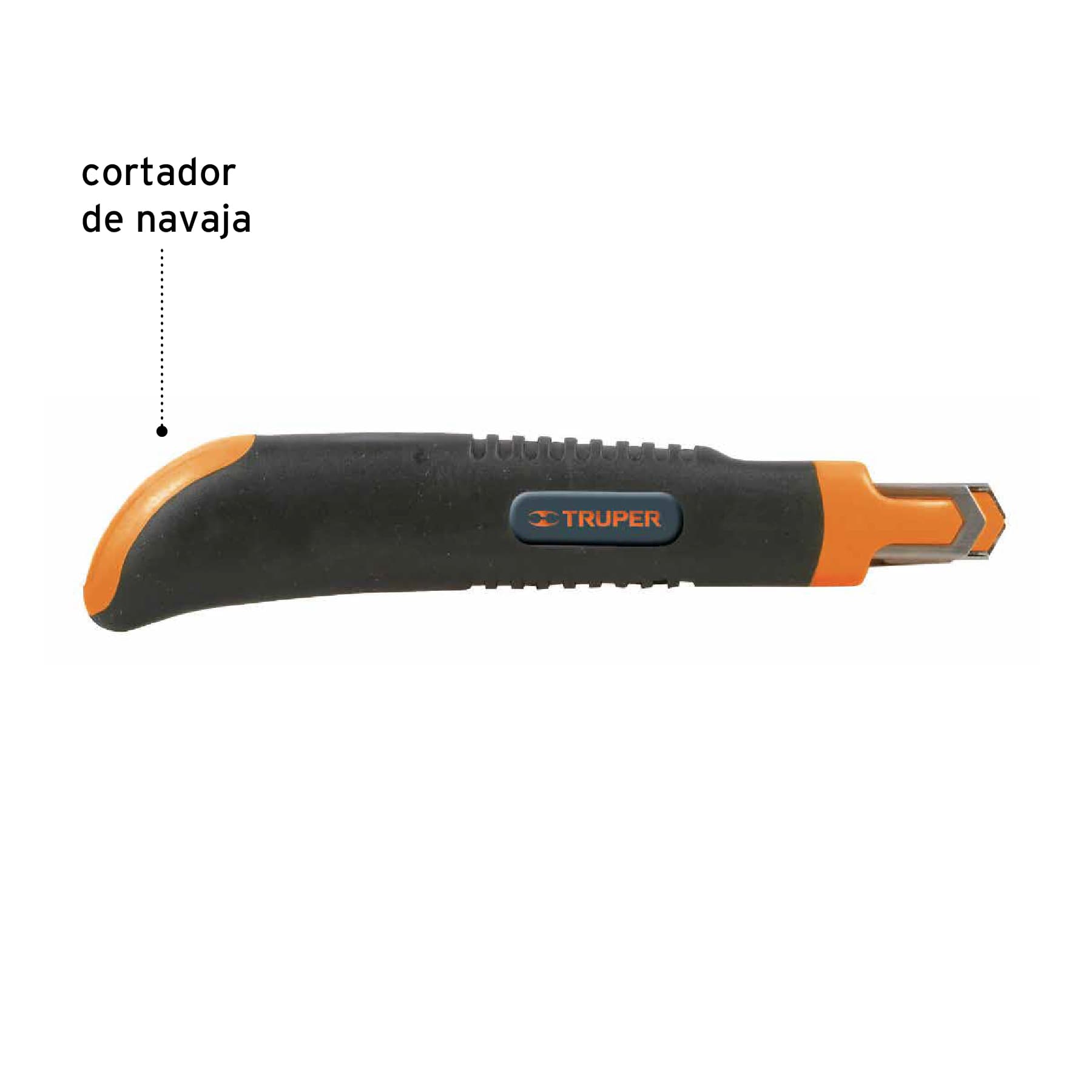 Cutter 9 mm profesional con alma metálica y grip, Truper