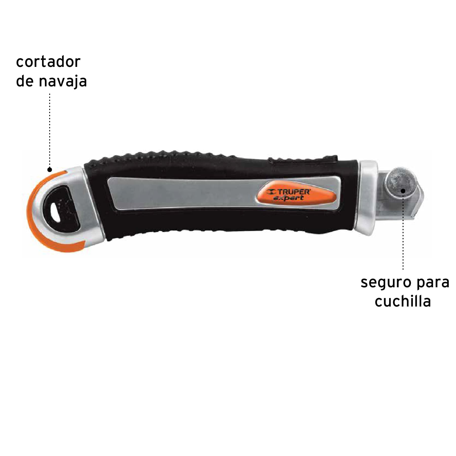 Cutter 18 mm trabajo pesado con alma metálica y grip, Expert