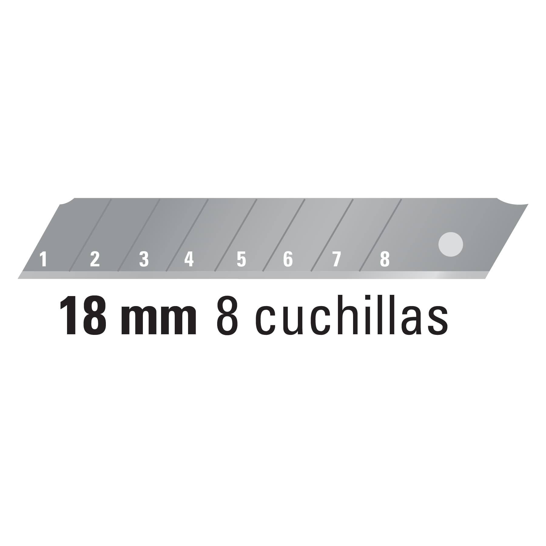Cutter 18 mm profesional con alma metálica y grip, Truper
