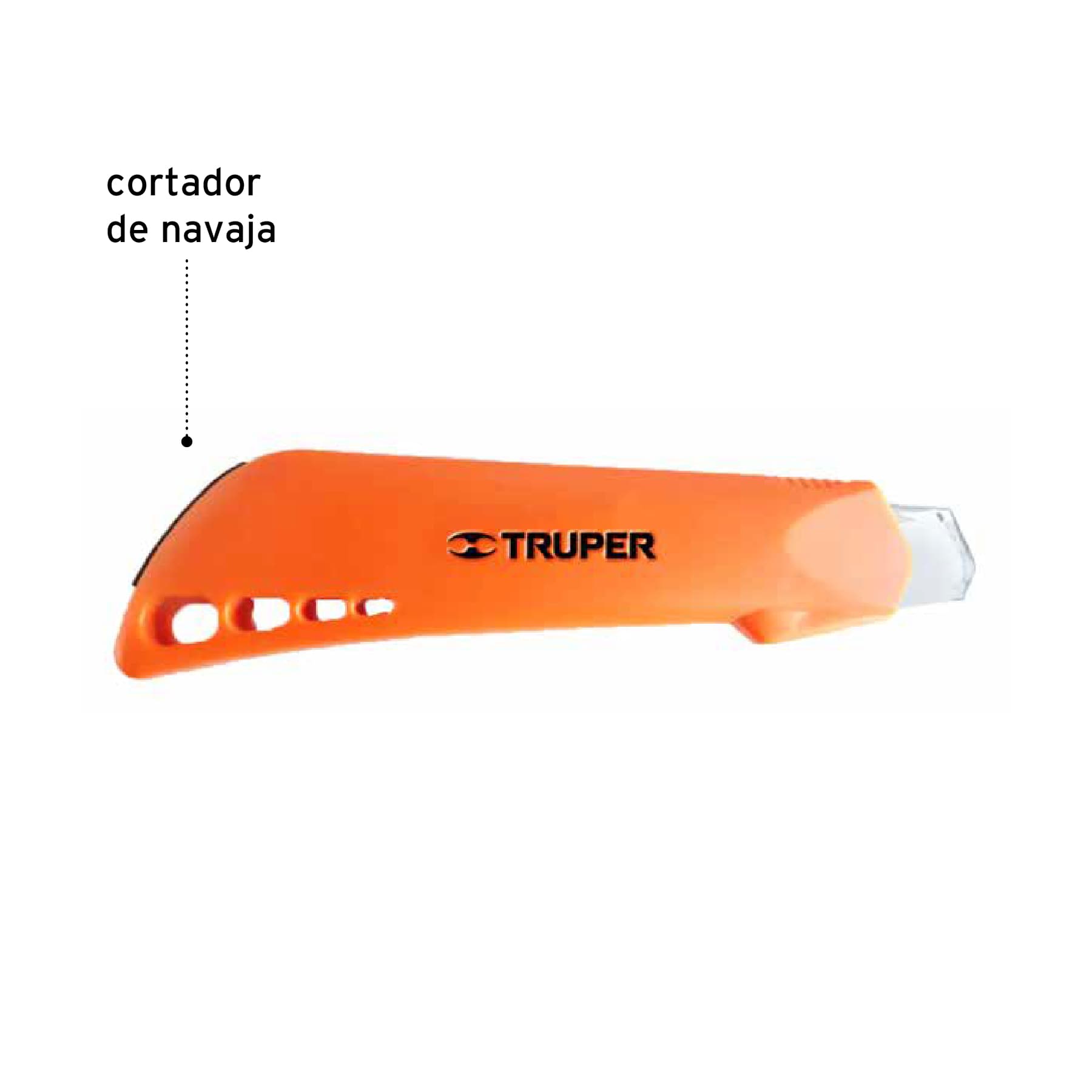 Cutter 18 mm reforzado de plástico con alma metálica, Truper