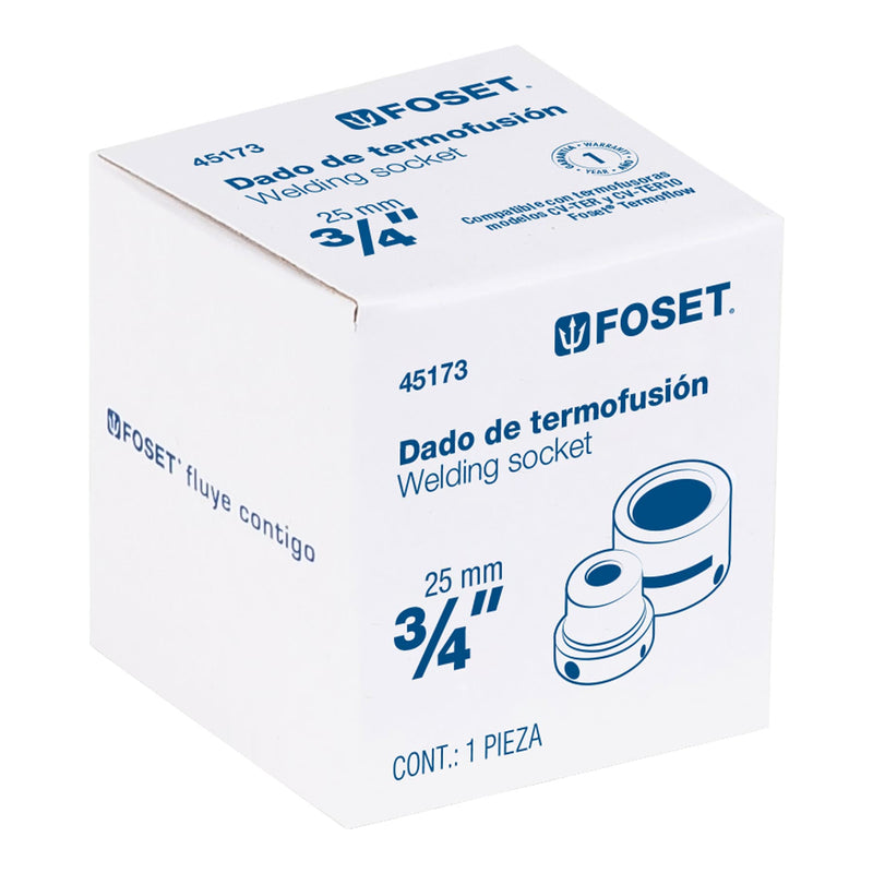 Dado para termofusora de 3/4" (25 mm),  Foset
