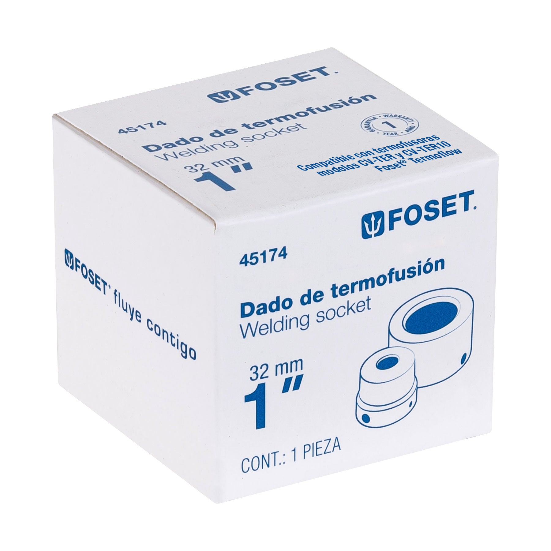 Dado para termofusora de 1" (32 mm), Foset