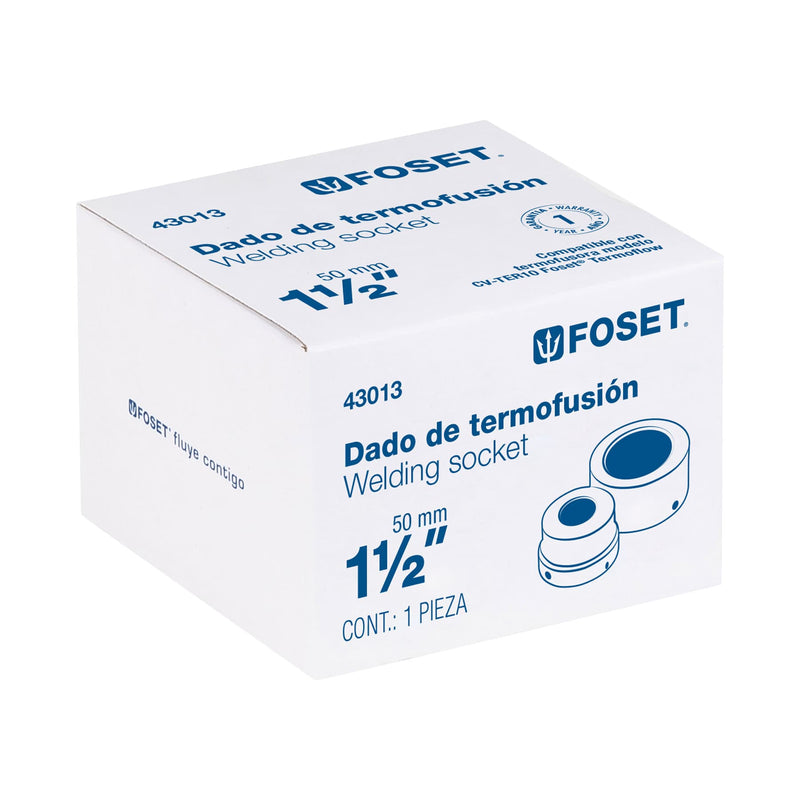 Dado para termofusora de 1-1/2" (50 mm),  Foset