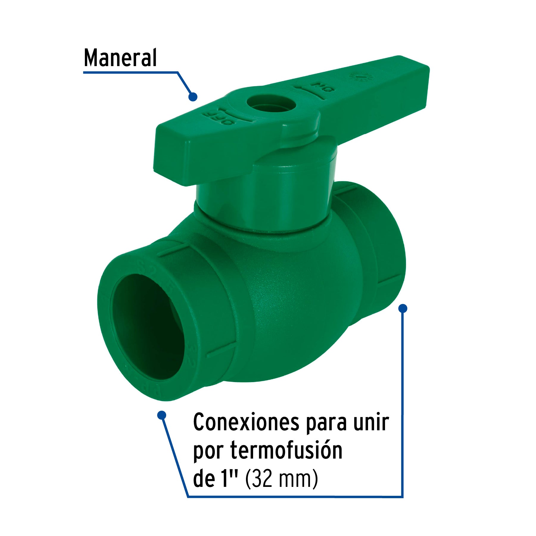 Válvula de esfera de PPR de 1", Foset