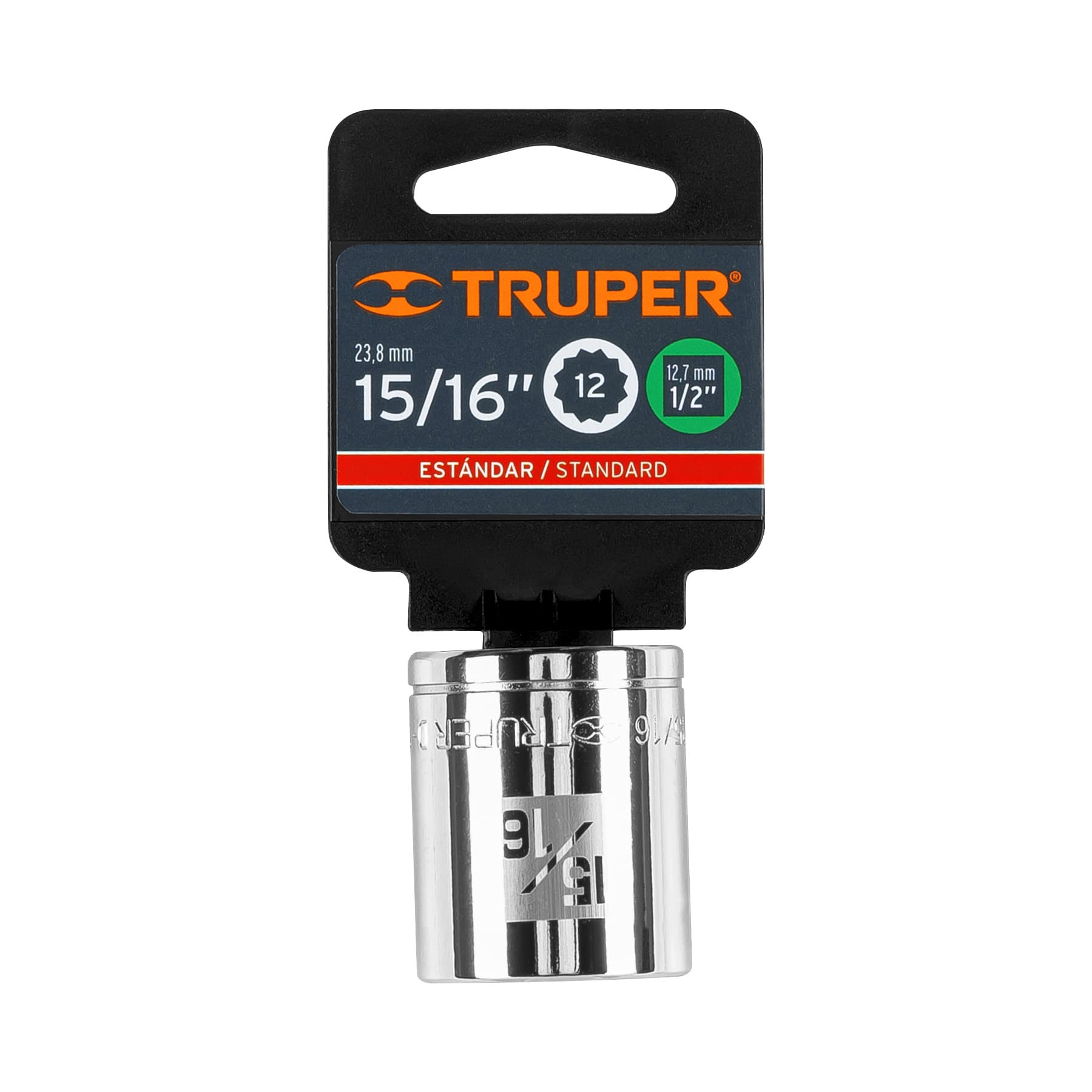 Dado de 15/16", 12 puntas, cuadro 1/2", Truper