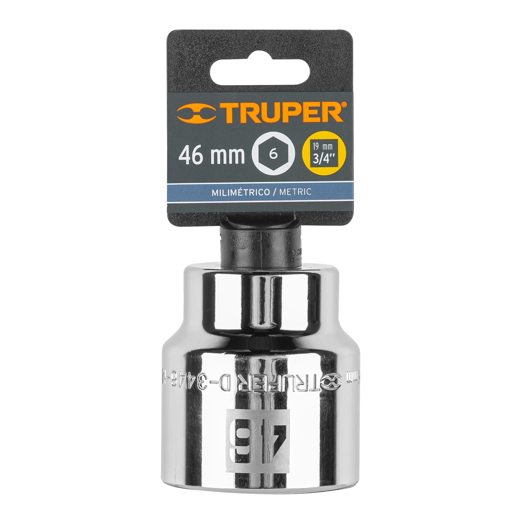 Dado de 46 mm, 6 puntas, cuadro 3/4", Truper