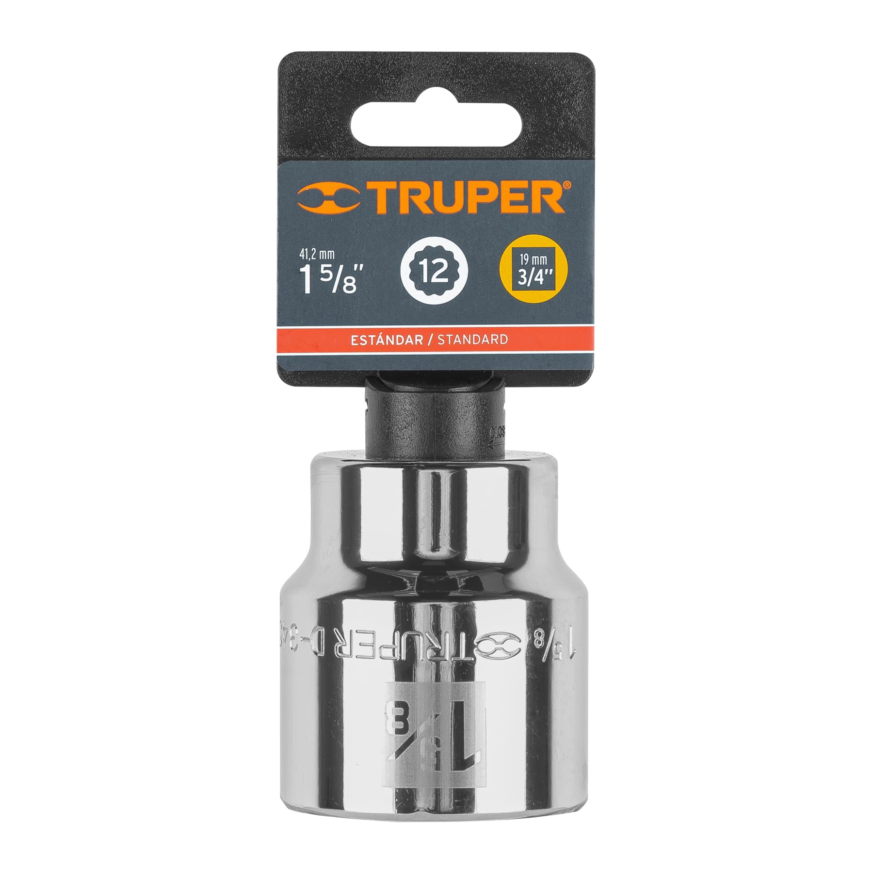 Dado de 1-5/8", 12 puntas, cuadro 3/4", Truper