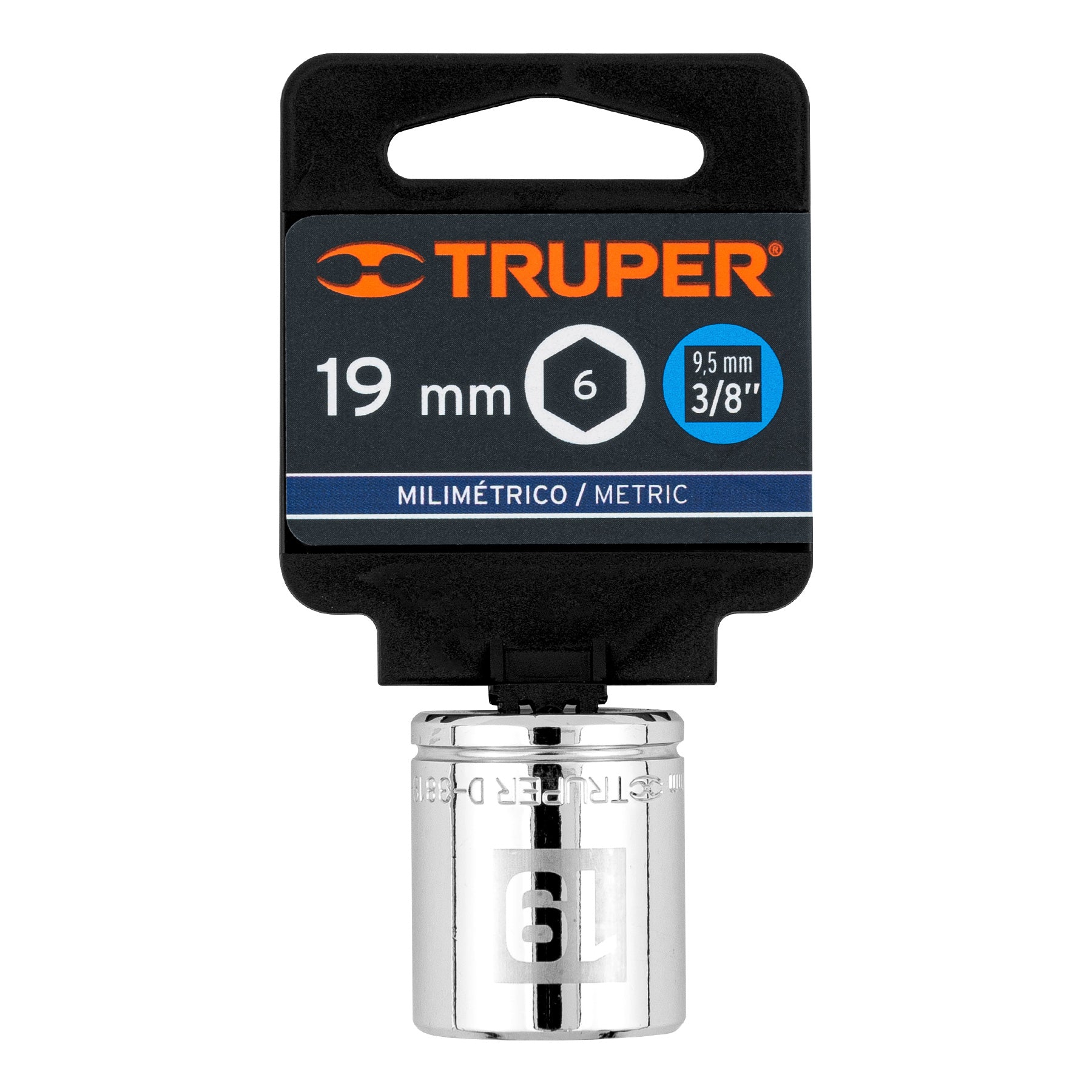 Dado de 19 mm, 6 puntas, cuadro 3/8", Truper