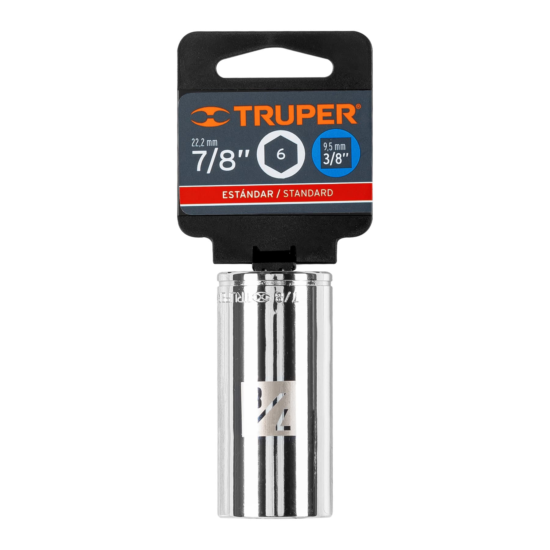 Dado largo de 7/8", 6 puntas, cuadro 3/8", Truper