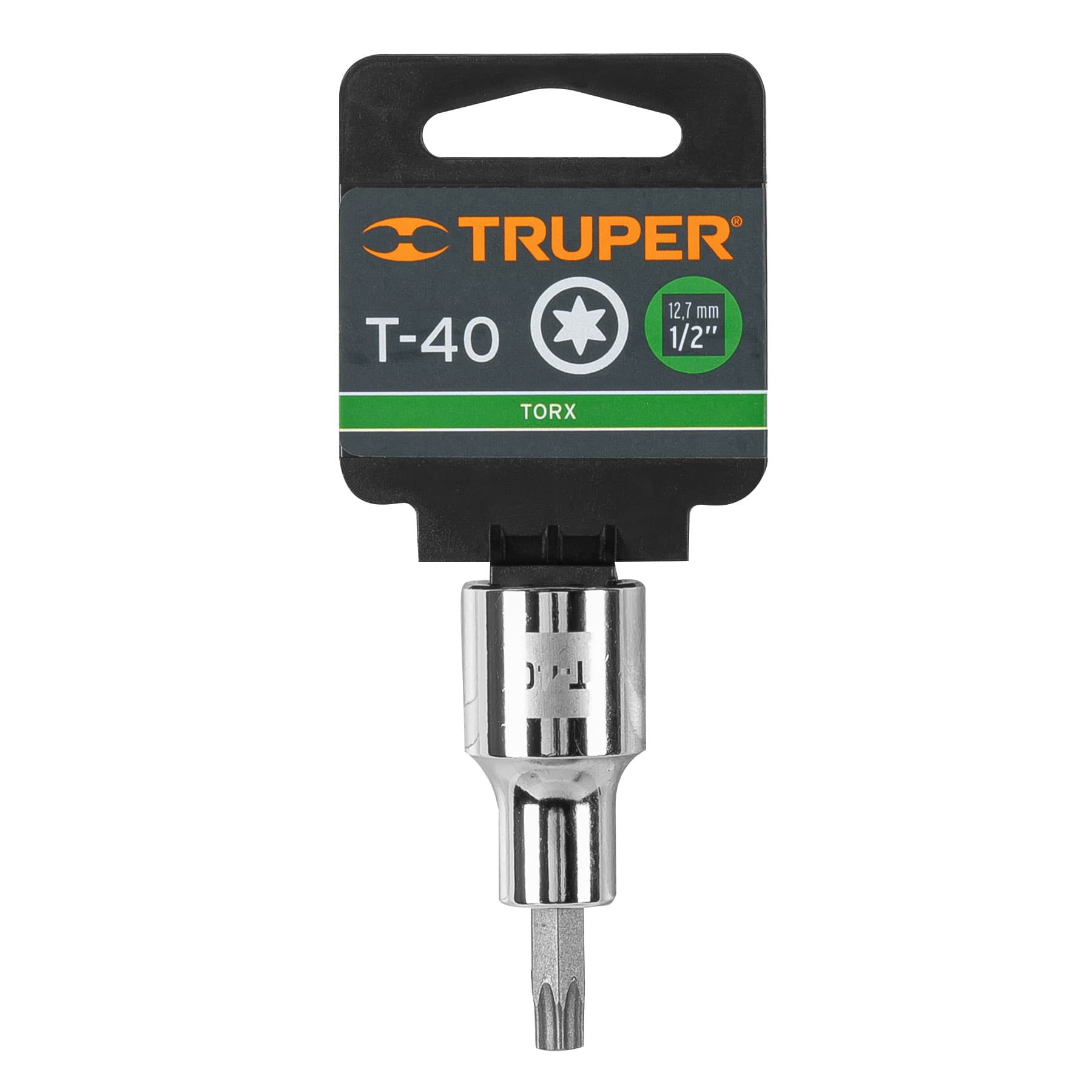 Dado punta torx T-40, cuadro 1/2", Truper