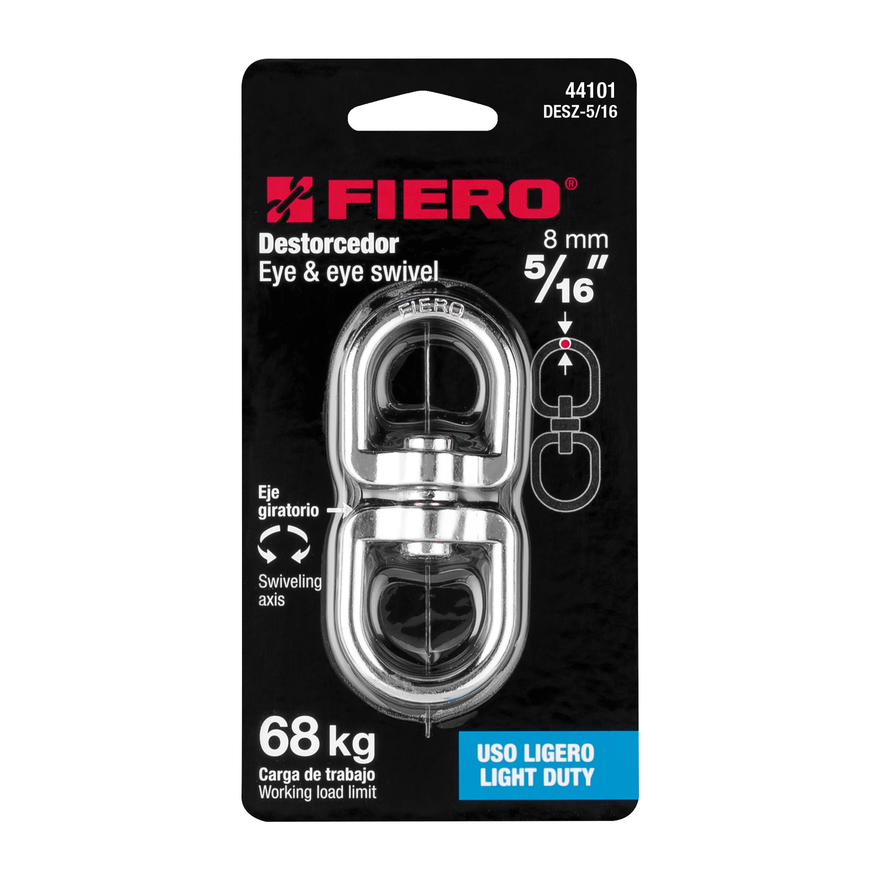 Destorcedor metálico de 5/16", Fiero