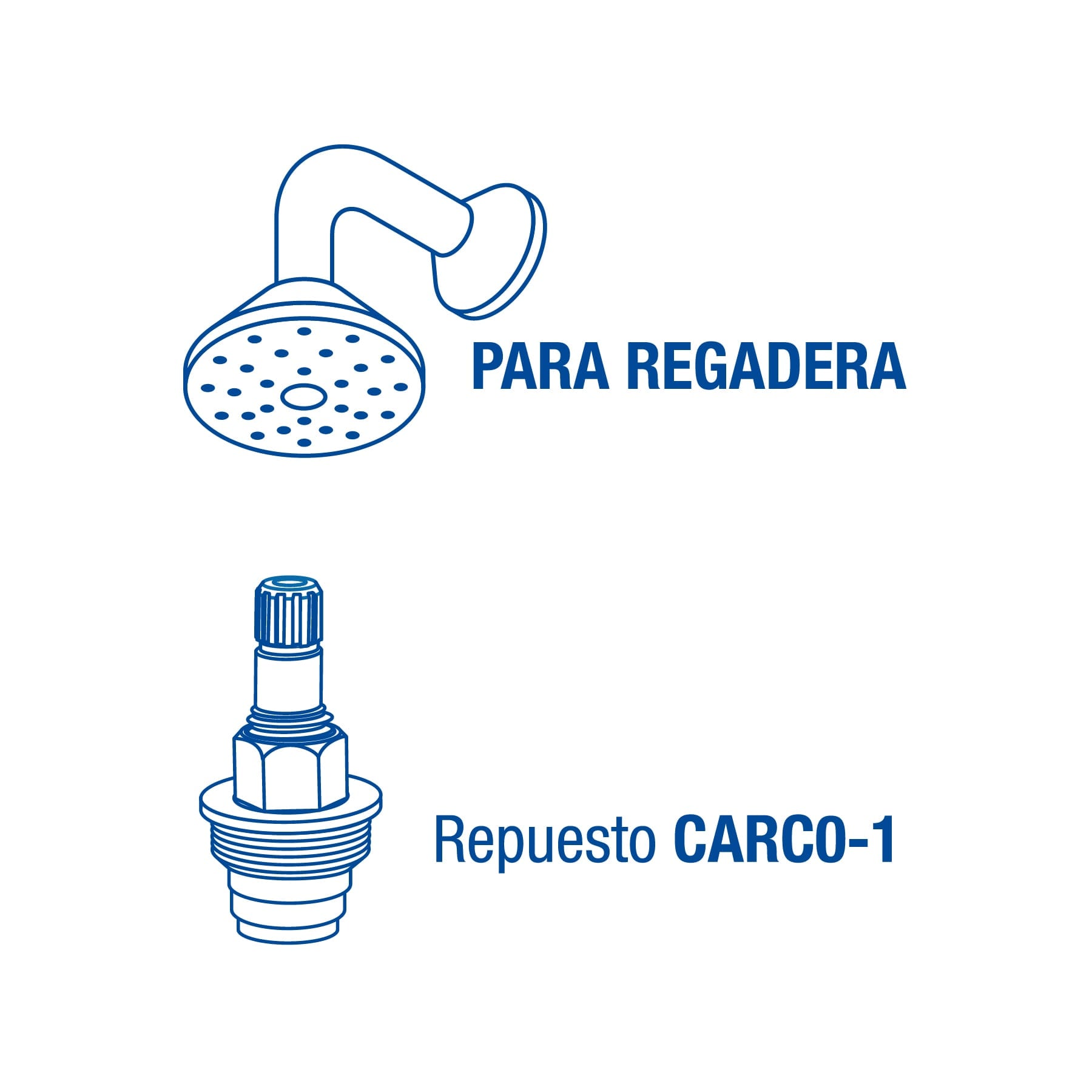Juego llaves empotrar roscables, maneral acrílico, Foset