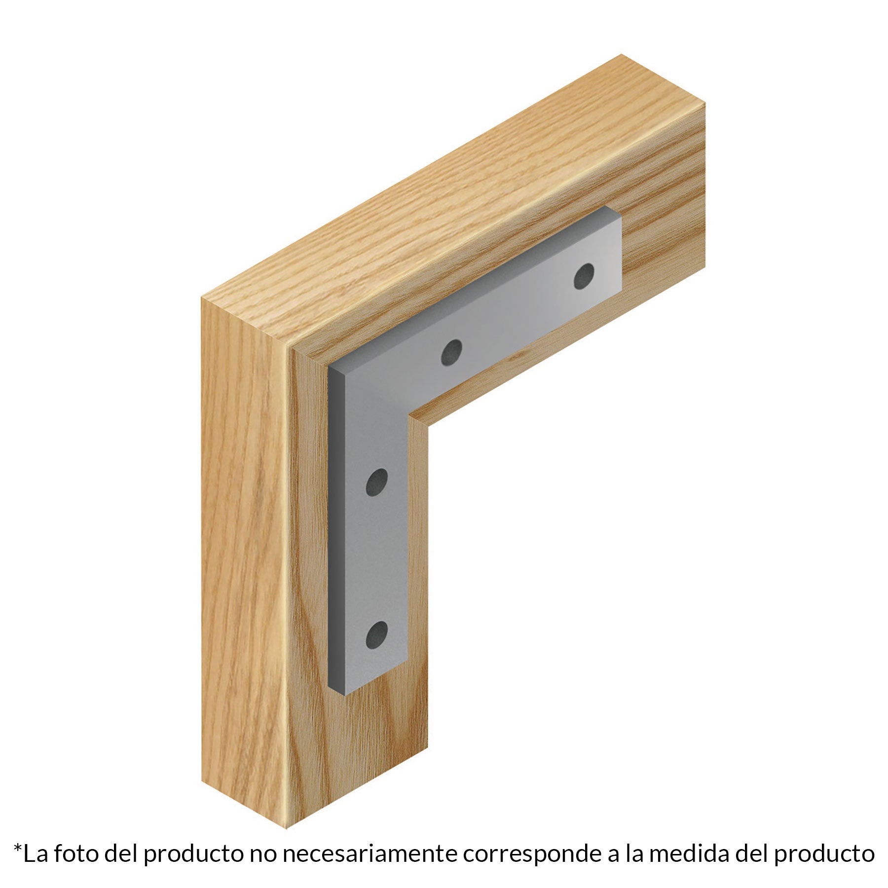 Bolsa con 24 escuadras planas cantoneras 1-1/2"x1-1/2", Fiero