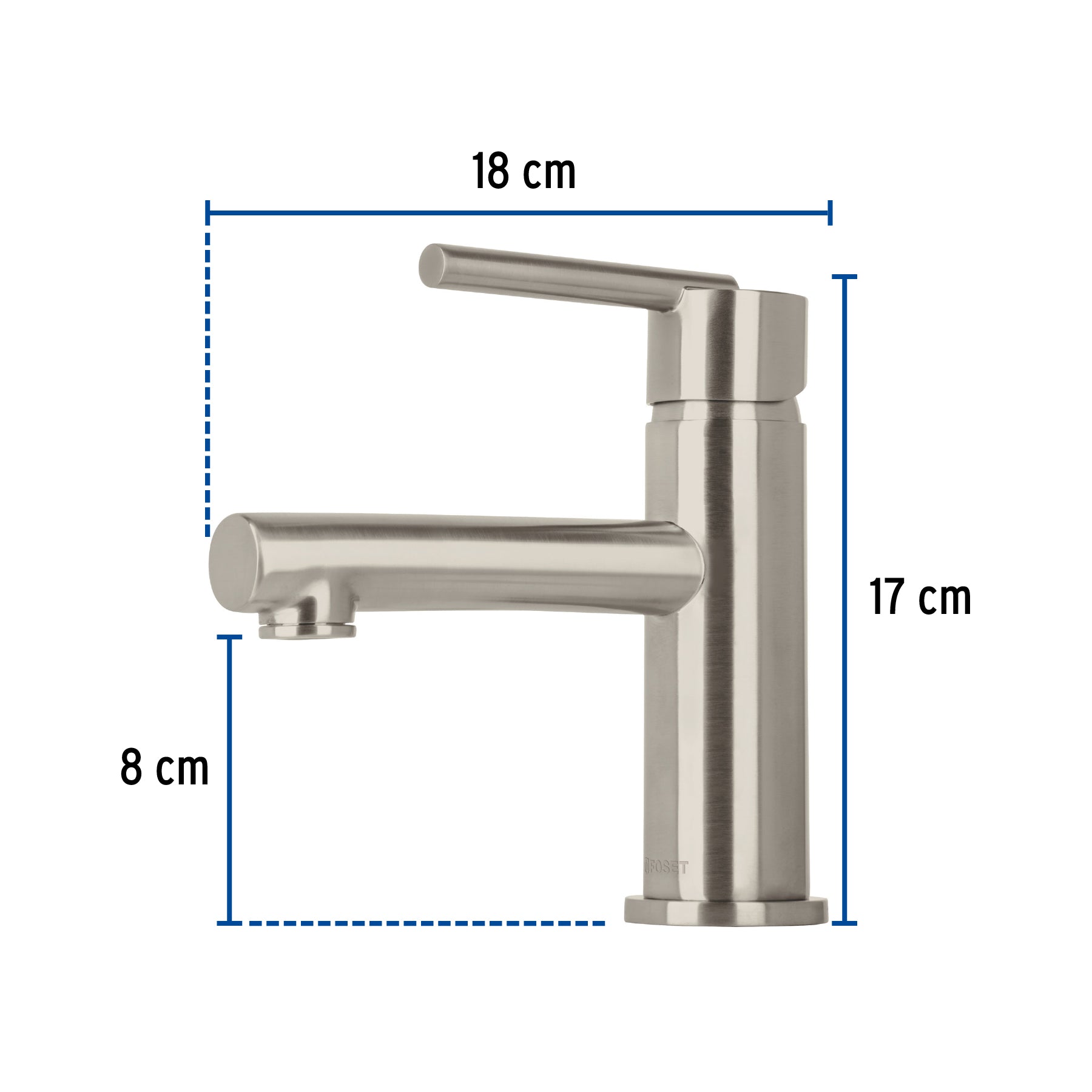 Monomando corto satín para lavabo, Foset Element