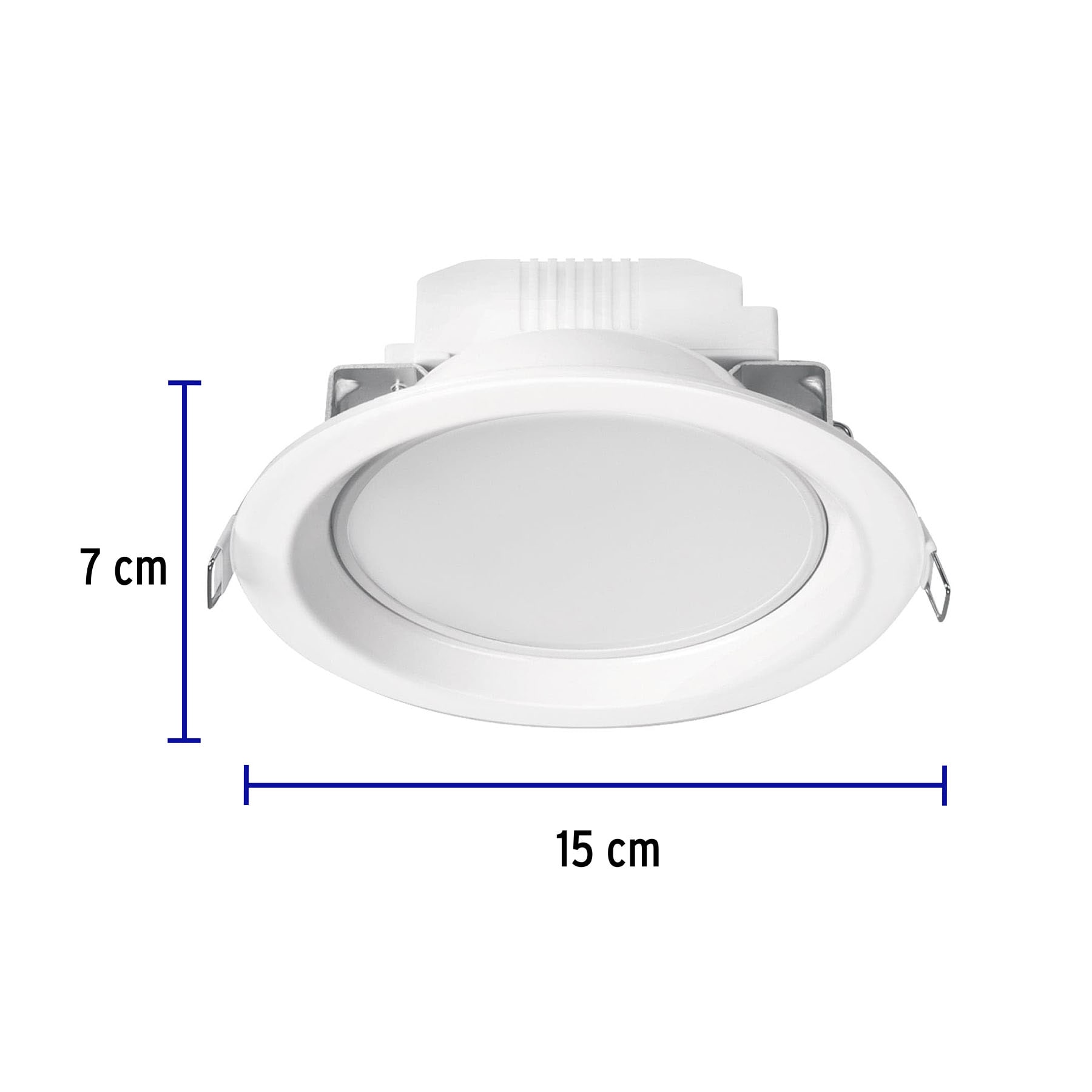 Luminario LED empotrado redondo de 6 W, luz de día, Volteck