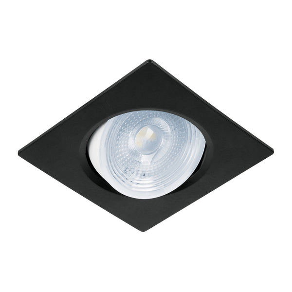 Luminario de LED 5 W empotrar cuadrado negro spot dirigible