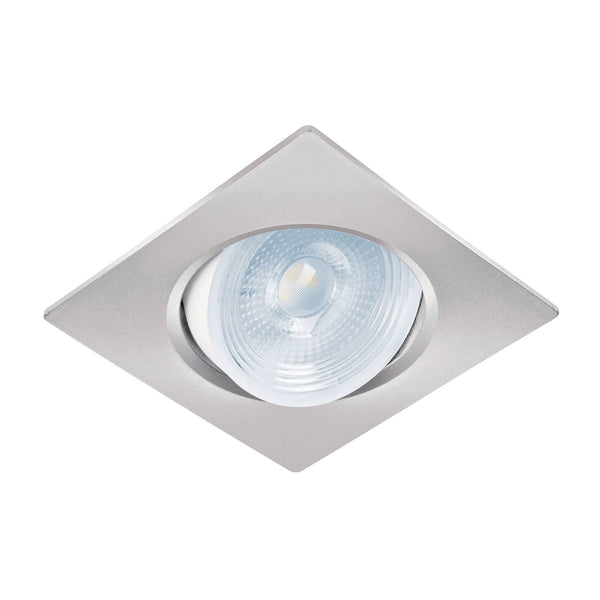 Luminario de LED 5 W empotrar cuadrado cromo spot dirigible