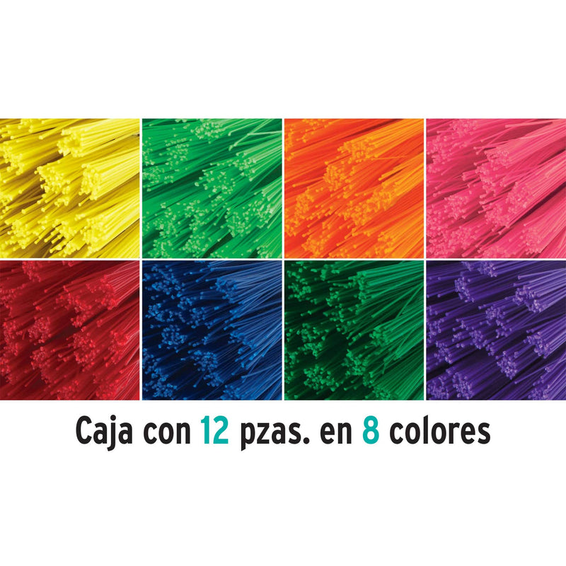 Escoba grande cerdas de PVC,  tipo cepillo,  bastón de madera