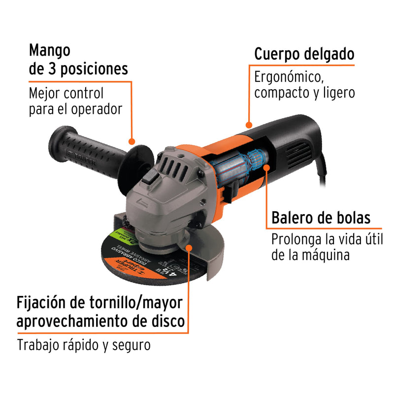 Esmeriladoras angulares electricas neumaticas Truper Petrul Expert ToolTown México