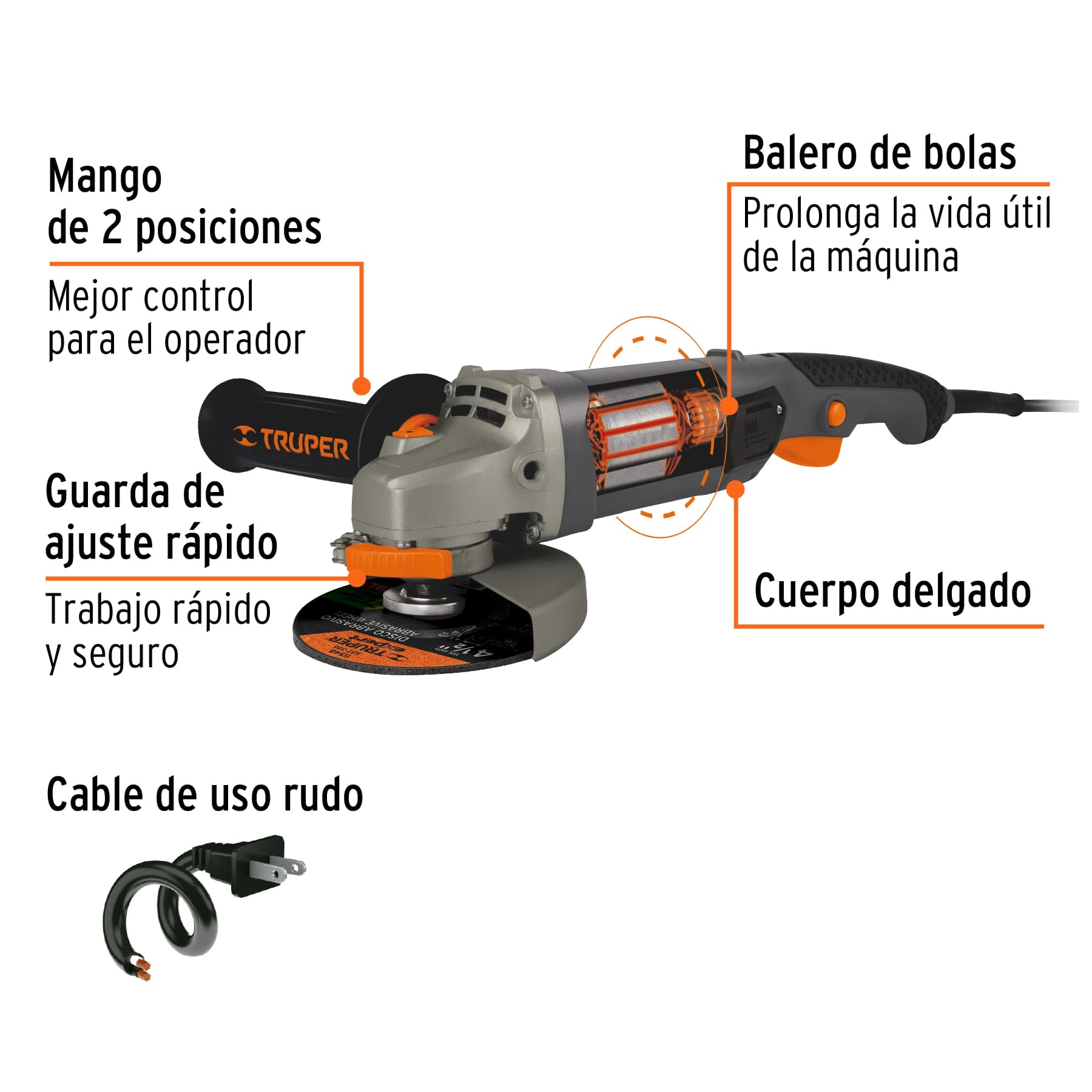 Esmeriladoras angulares electricas neumaticas Truper Petrul Expert ToolTown México