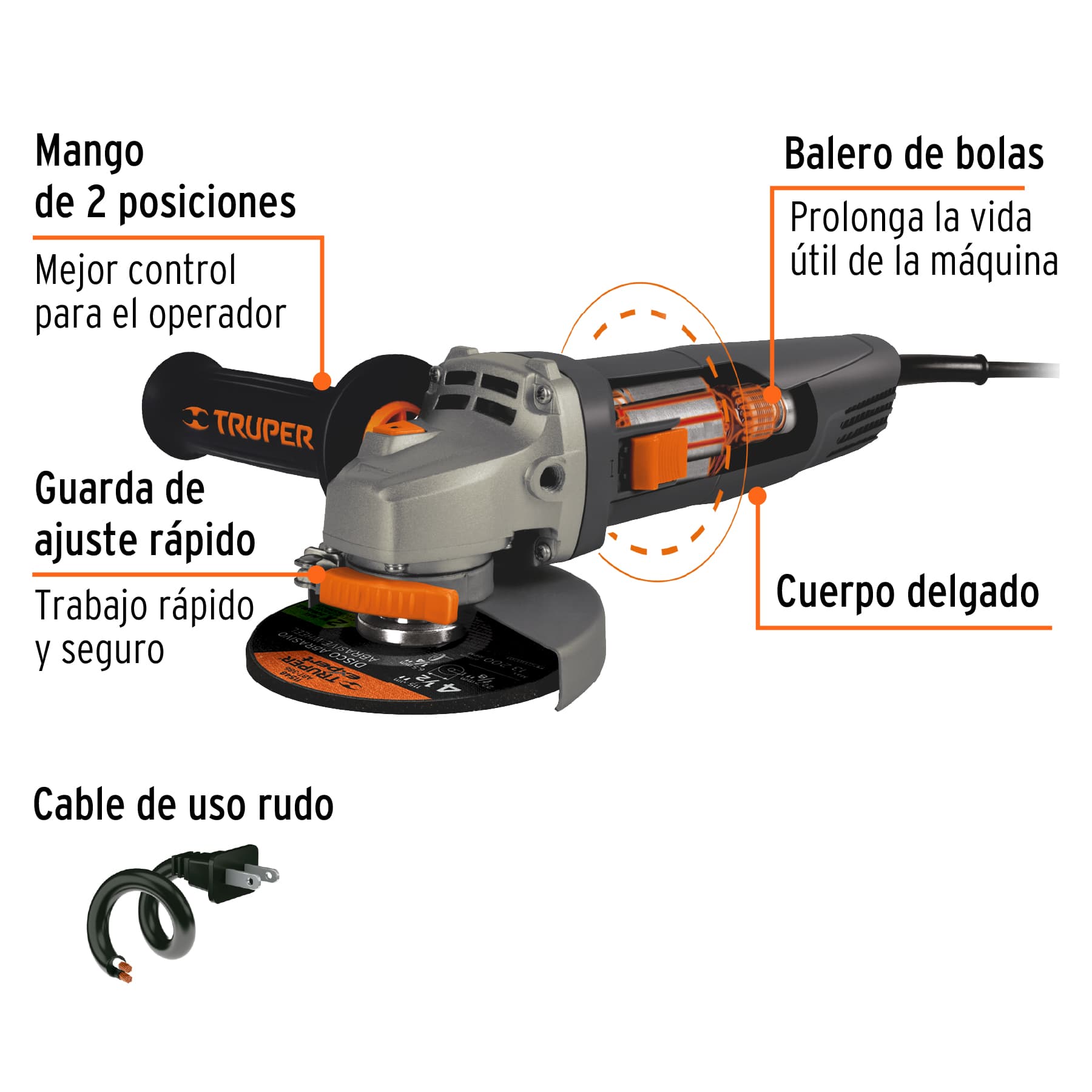 Esmeriladoras angulares electricas neumaticas Truper Petrul Expert ToolTown México