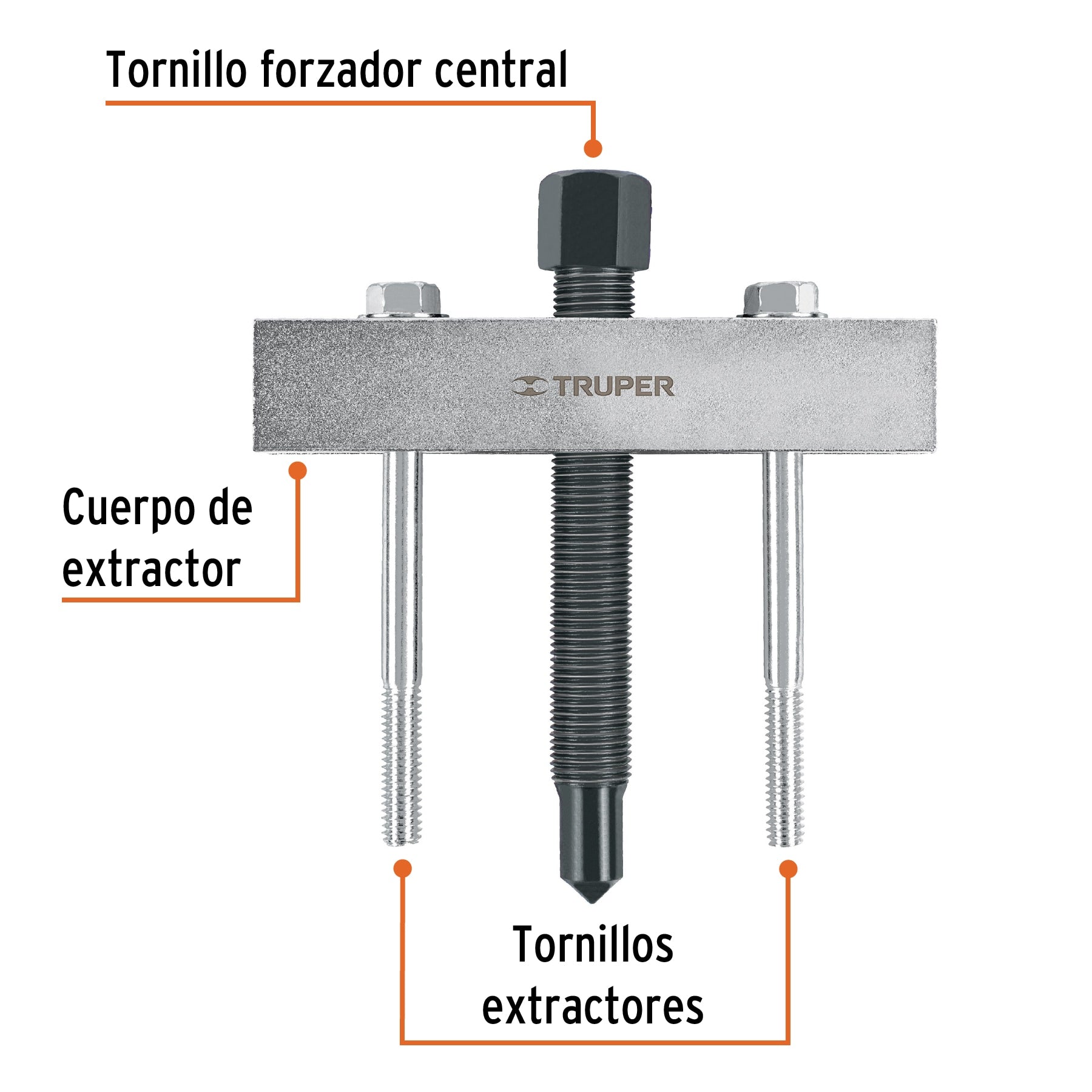 Extractor para engranes y orificios roscados, Truper