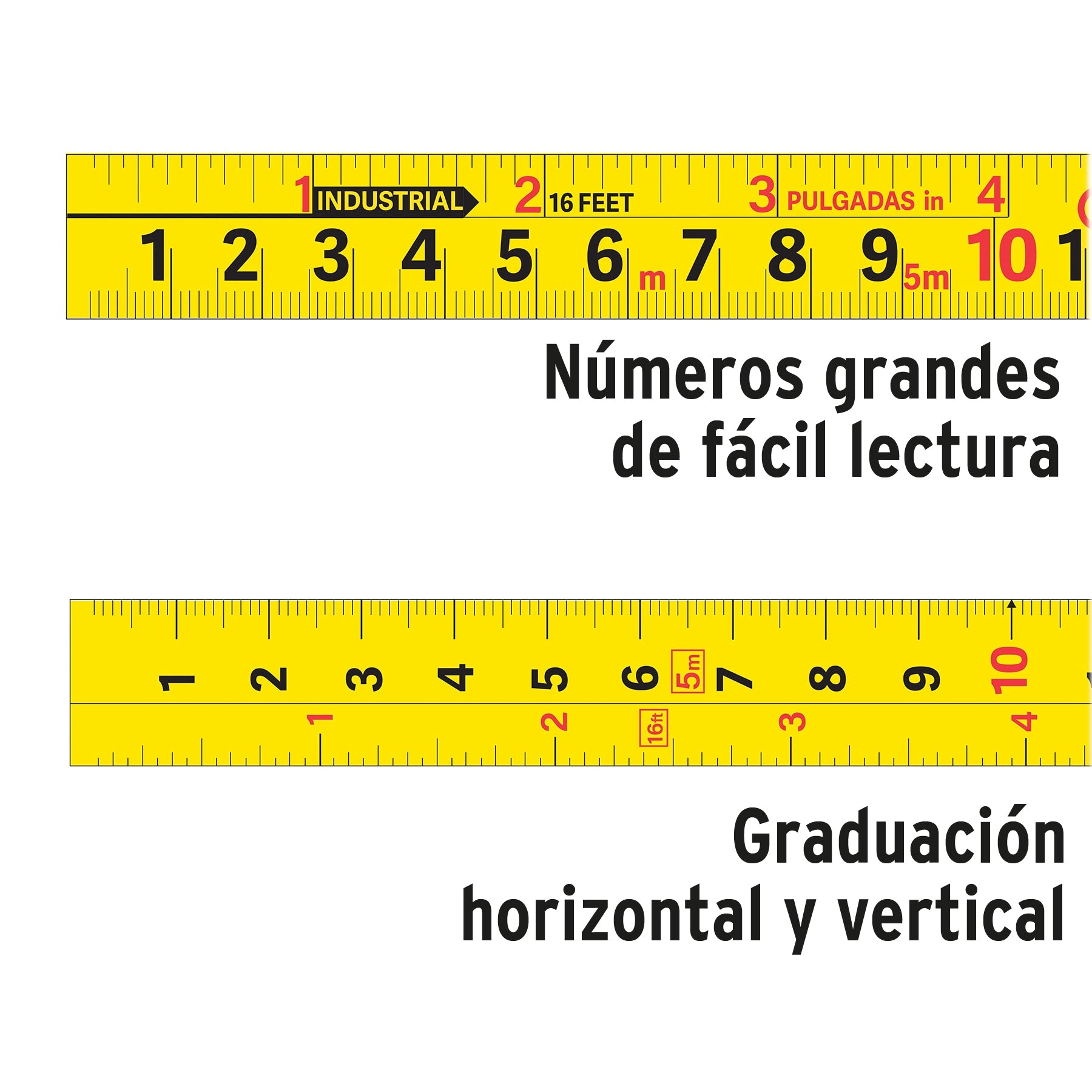 Flexómetro compacto contra impactos 5 m cinta 19 mm, Truper