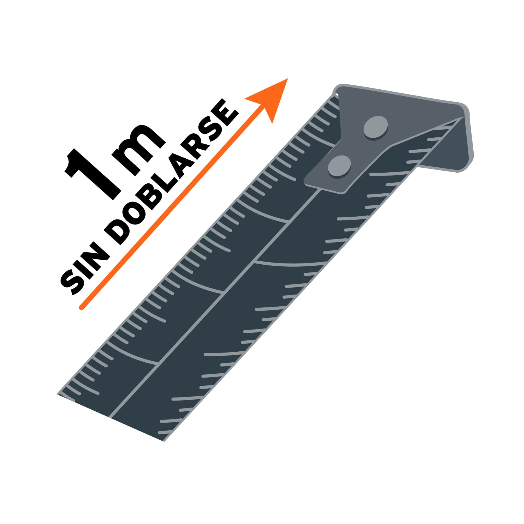 Flexómetro Gripper de 2 m tipo llavero, cinta 13 mm, Truper