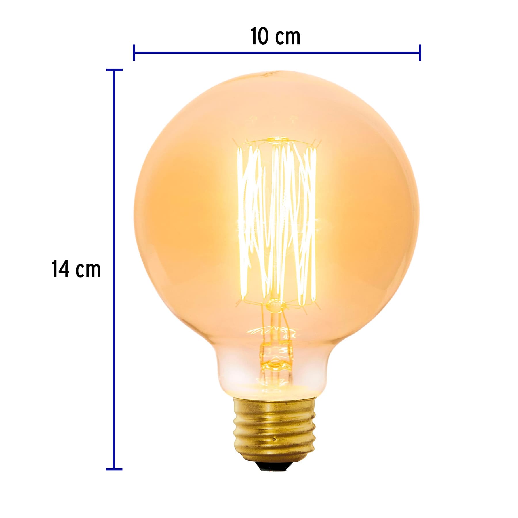 Lámpara incandescente vintage 40 W tipo globo, Volteck