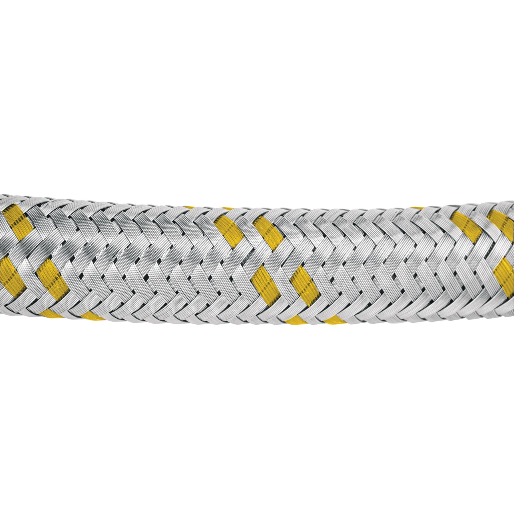 Manguera pigtail, acero inoxidable 7/16" x 7/8", 55 cm, Foset