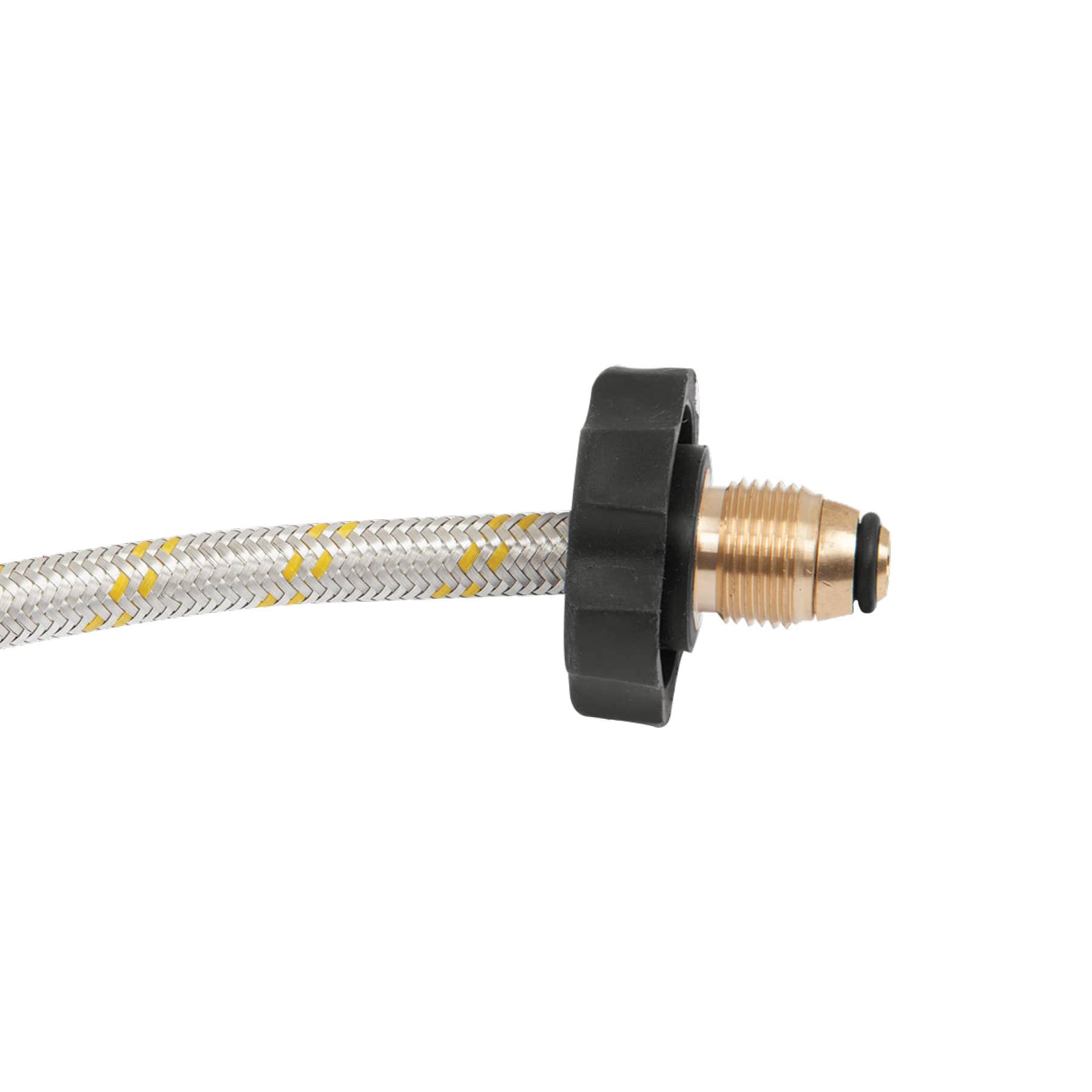 Manguera pigtail, acero inoxidable 7/16" x 7/8", 55 cm, Foset