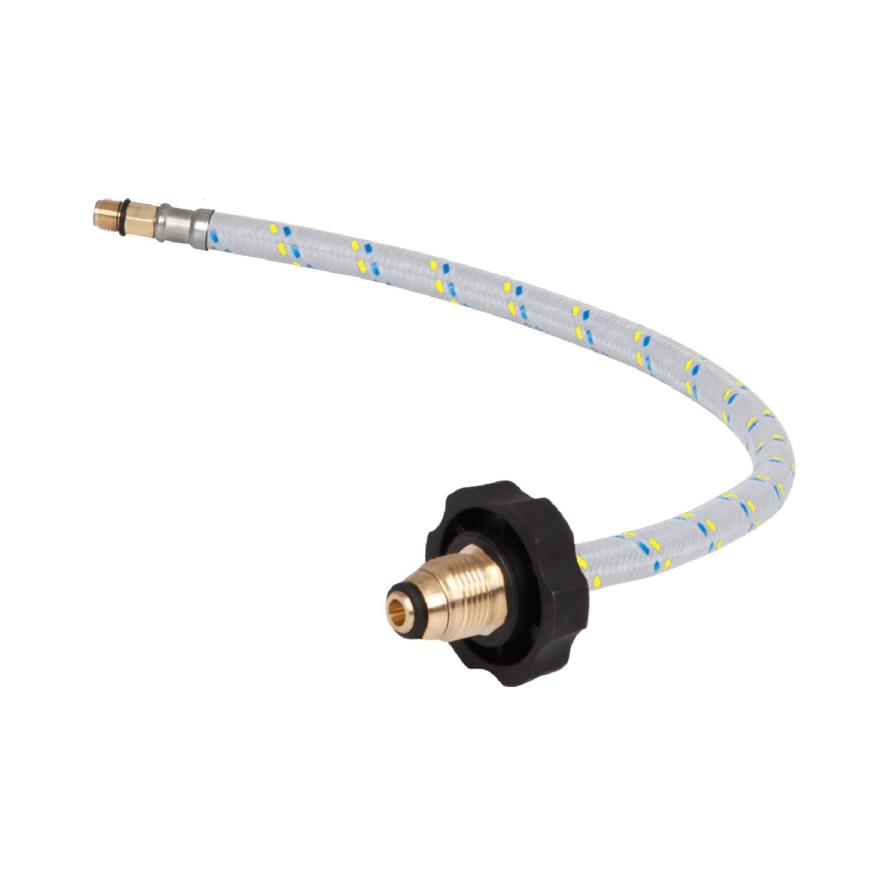 Manguera pigtail, aluminio, 7/16" x 7/8", 55 cm, Foset