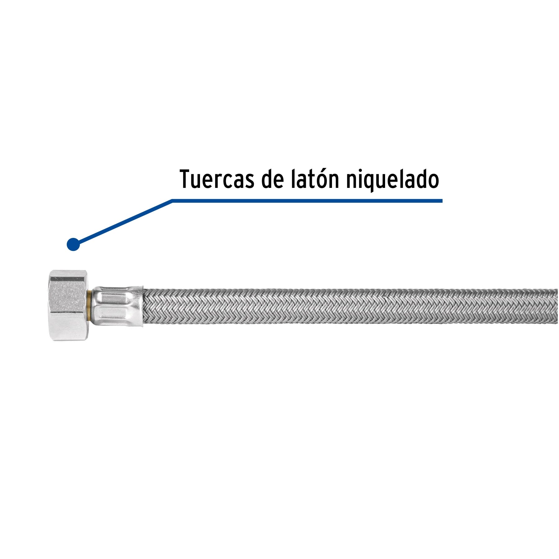 Manguera "T" lavabo/fregadero, vinilo, 1/2"x1/2"x1/2", 55cm