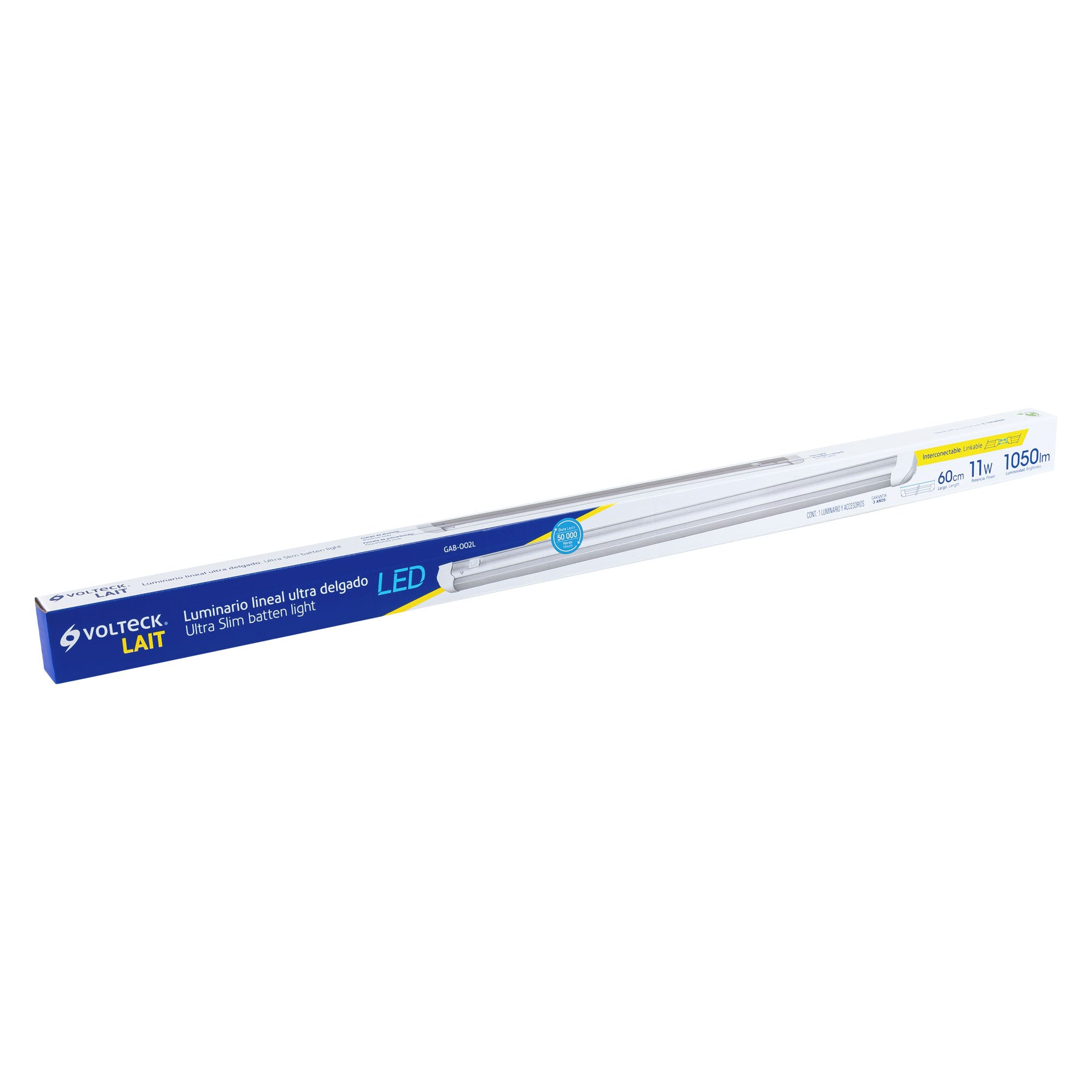 Luminario lineal ultra delgado de LED 11 W para gabinete