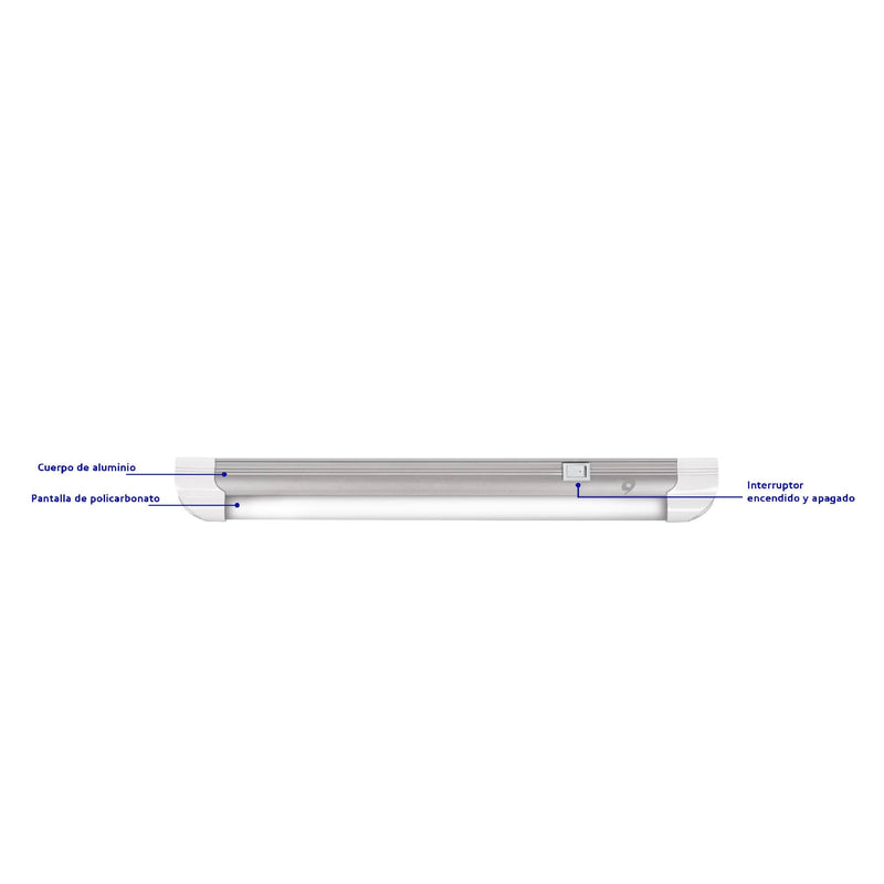 Luminario lineal ultra delgado de LED 24 W para gabinete