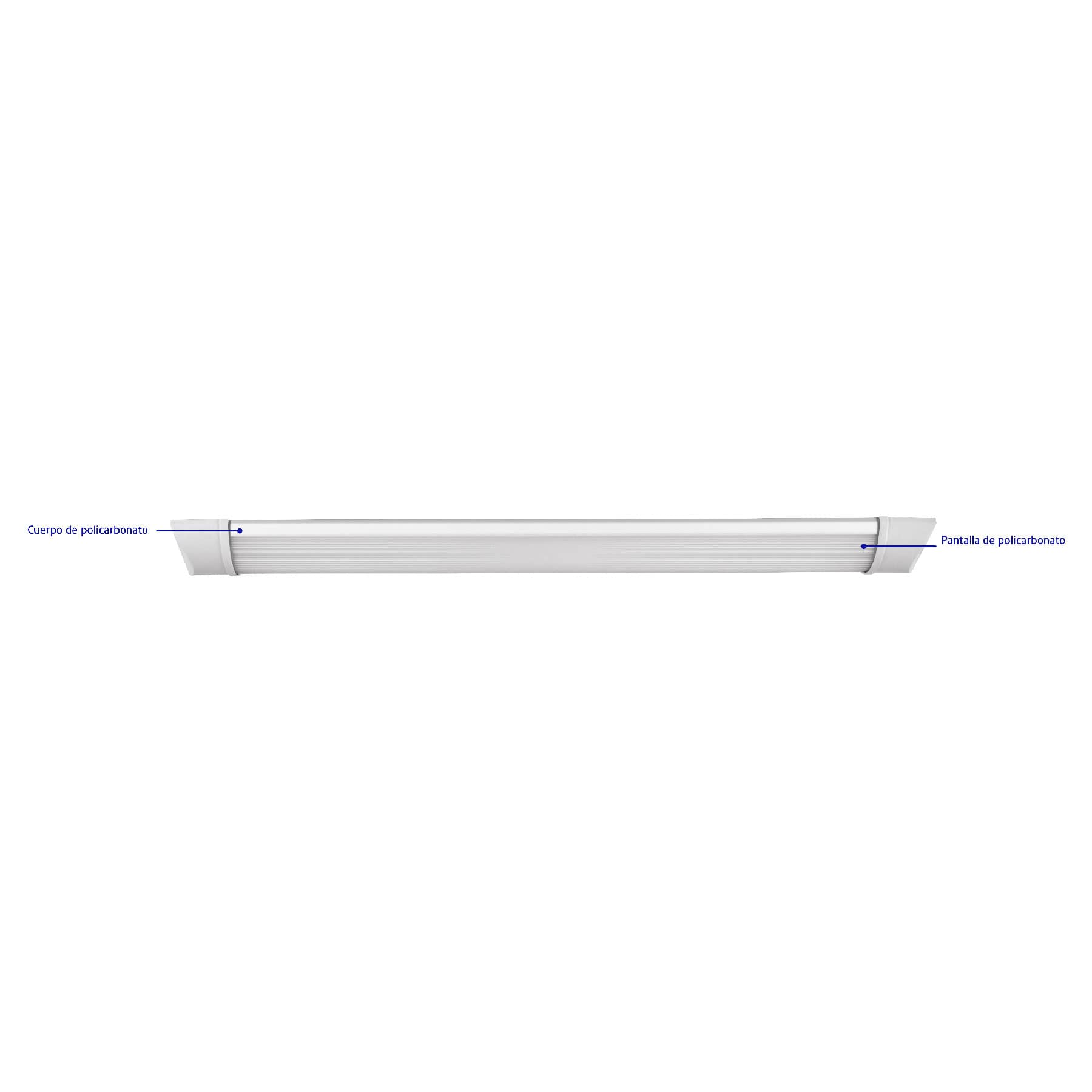 Luminario lineal delgado de LED 18 W para gabinete, Volteck