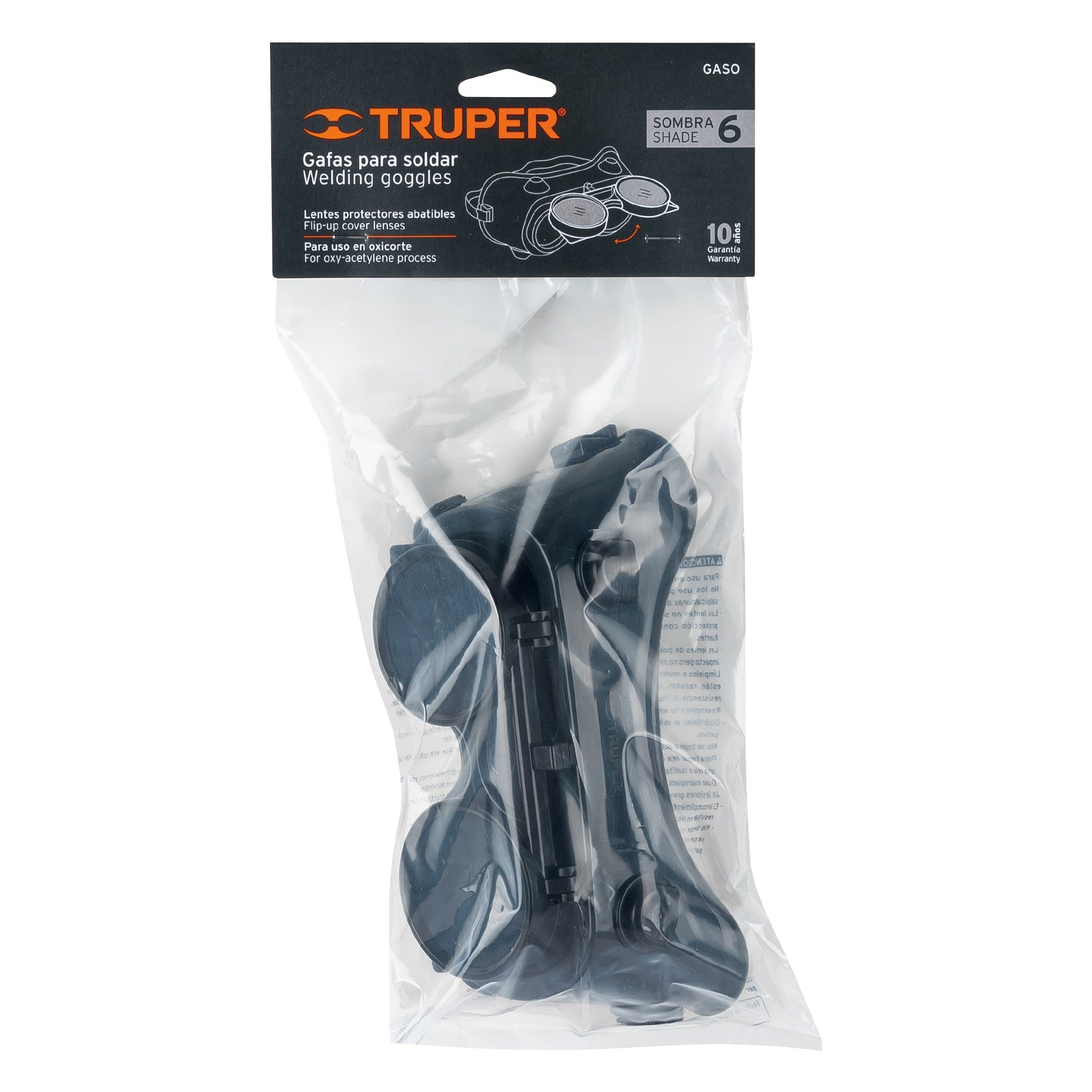 Gafas para soldar con 4 válvulas de ventilación, sombra 6, Truper