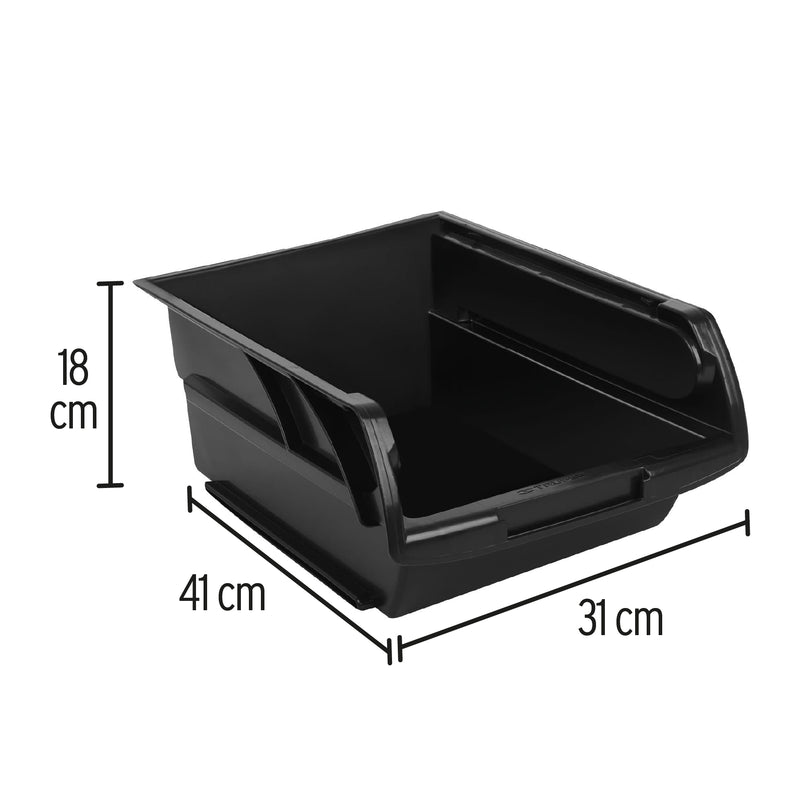 Gaveta apilable de plástico 41x31x18 cm,  Truper