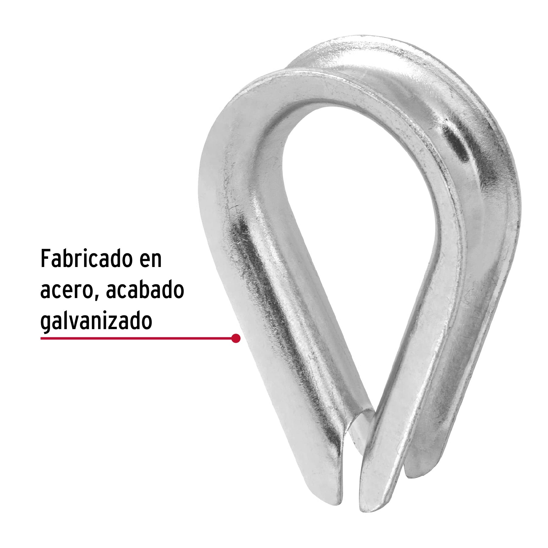 Bolsa con 5 guardacabos para cable de acero de 1/2", Fiero