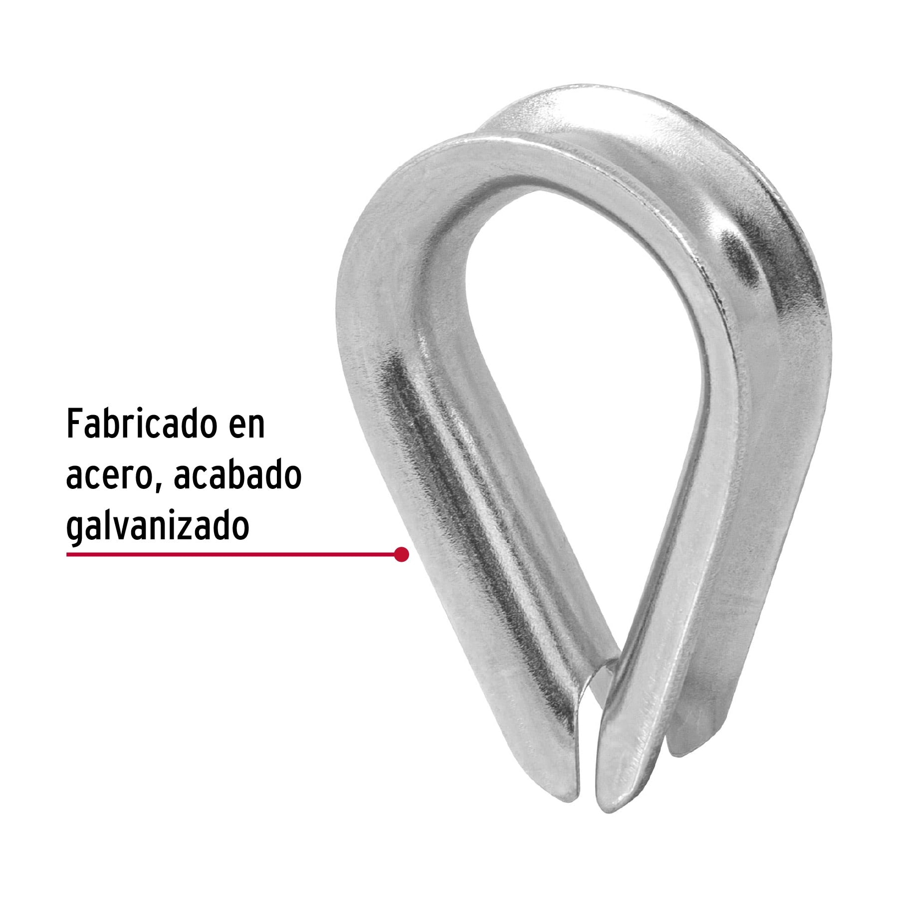 Bolsa con 5 guardacabos para cable de acero de 7/16", Fiero