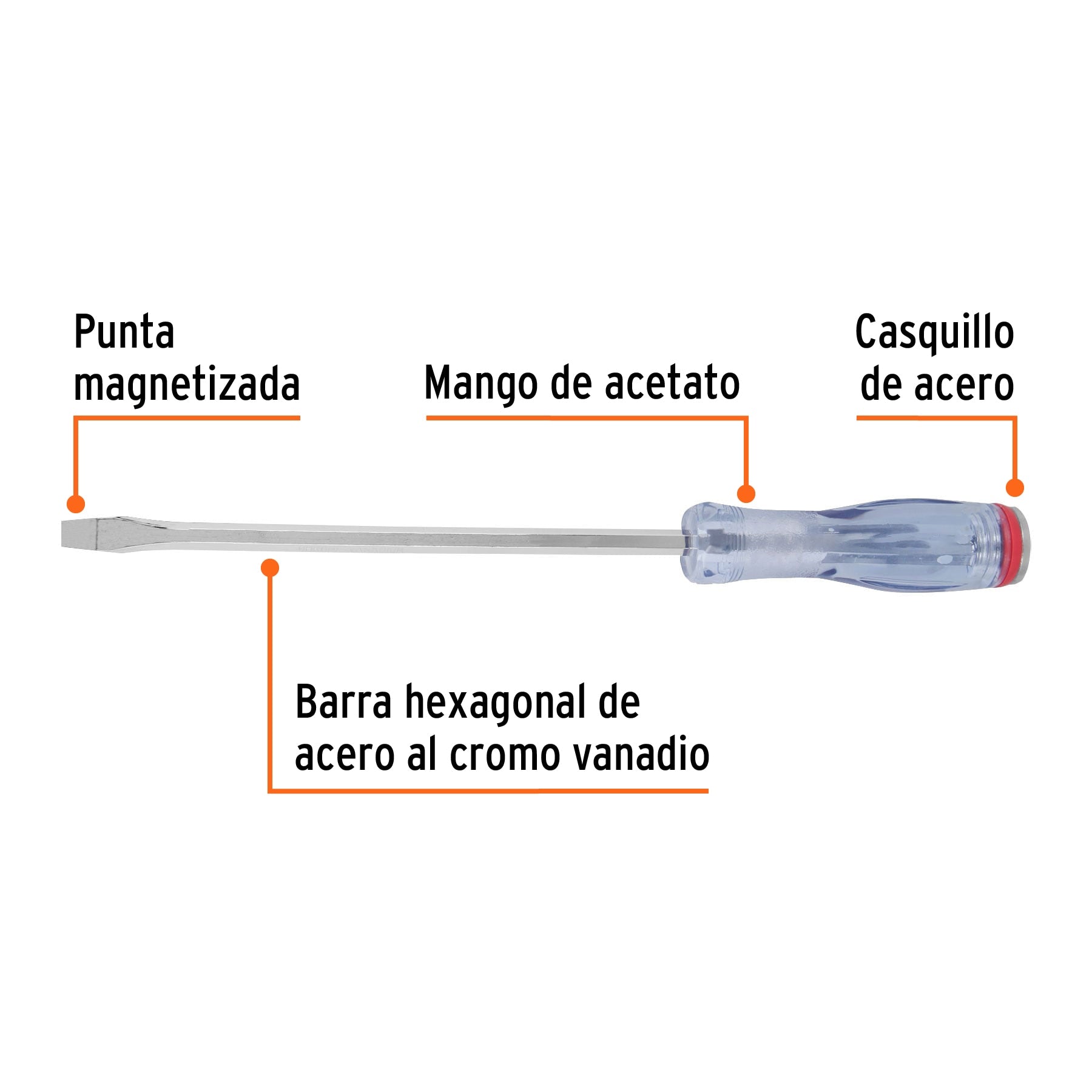 Desarmador plano de golpe 5/16" x 8", Truper Expert