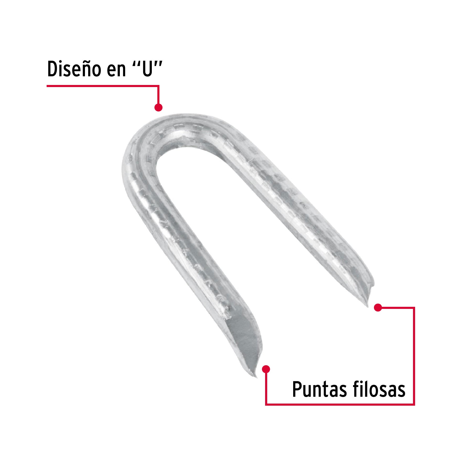Caja con 10 kg grapas 1-1/4" galvanizadas para alambre de púas