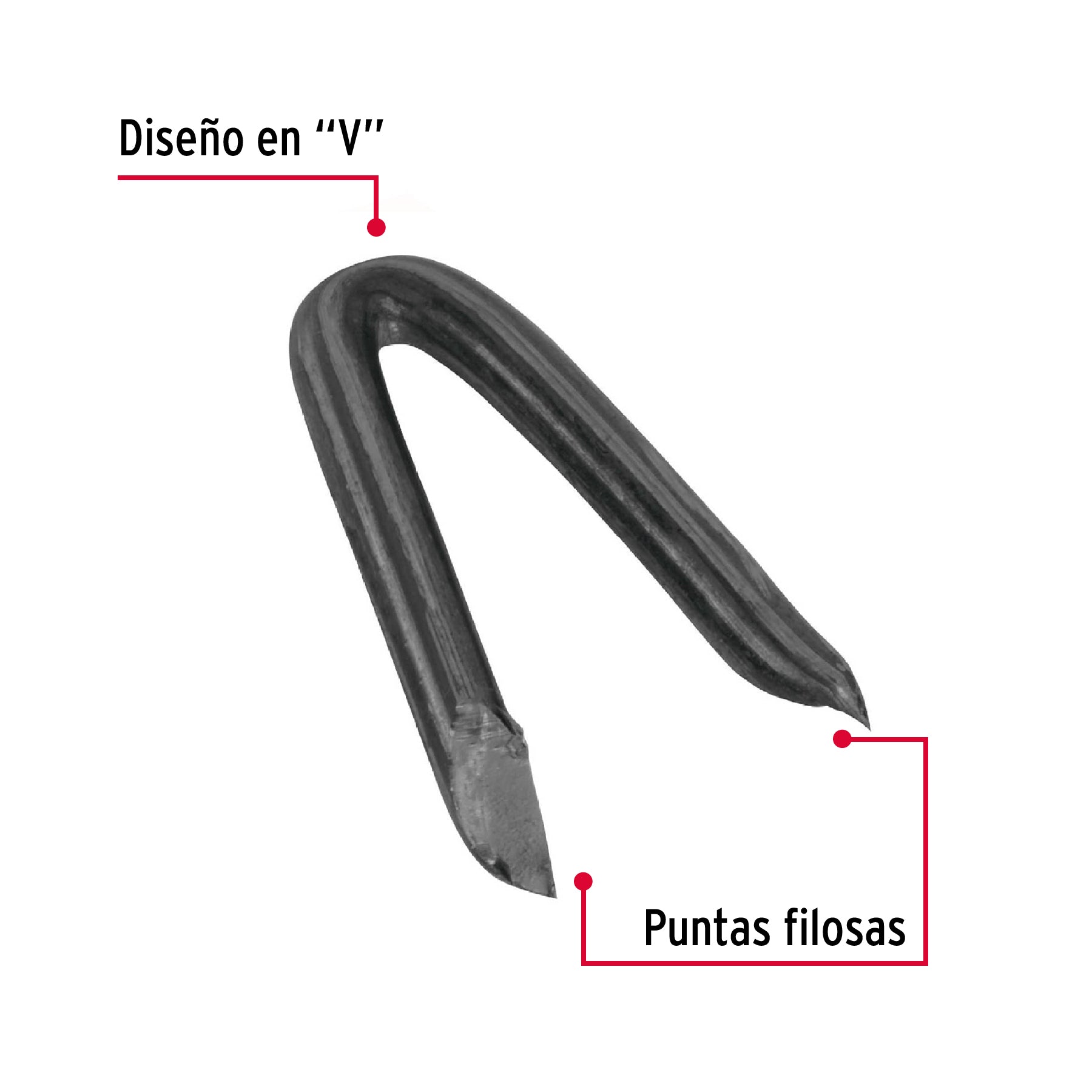 Caja con 10 kg de grapas 1-1/4" negras para alambre de púas