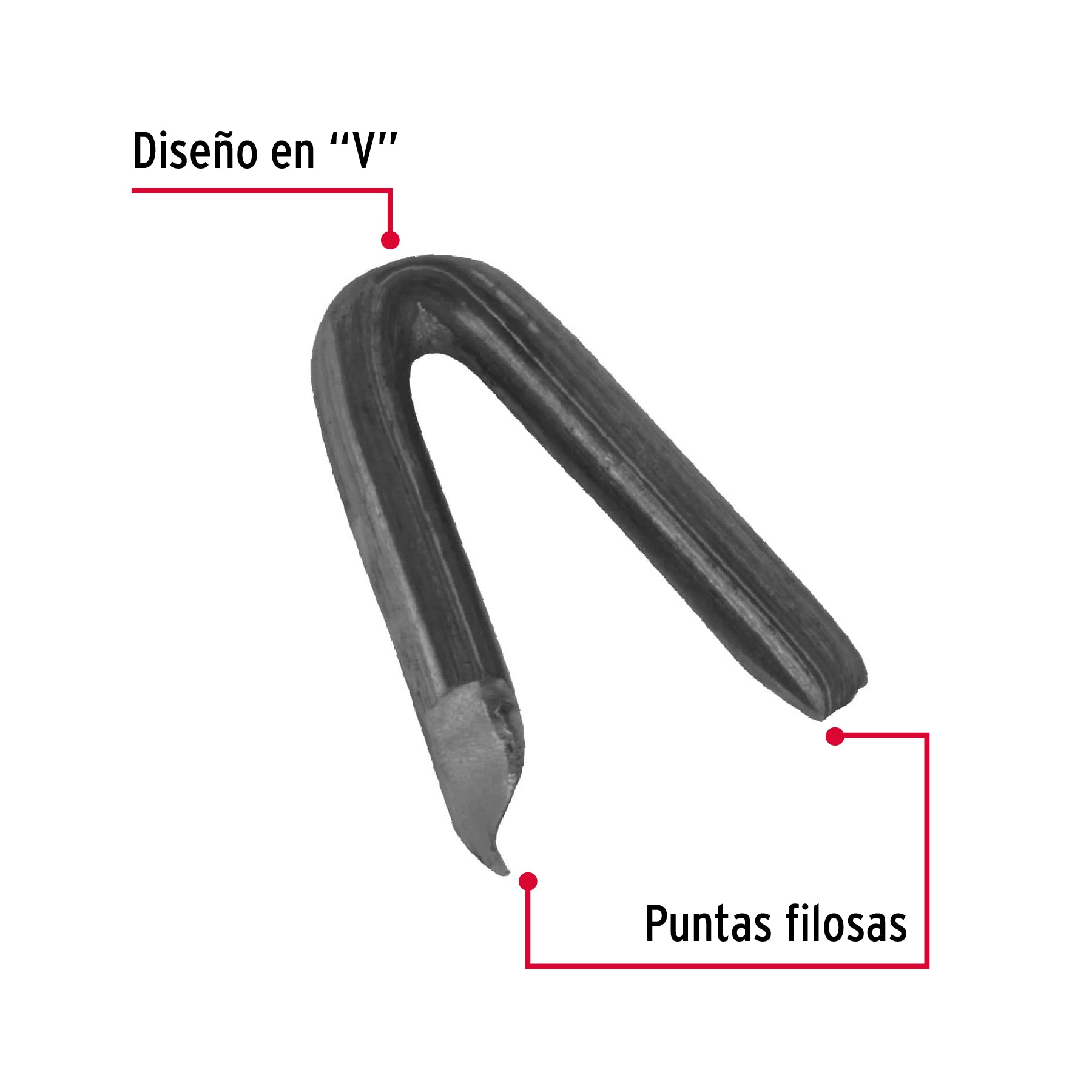 Caja con 10 kg de grapas 1" negras para alambre de púas, Fiero