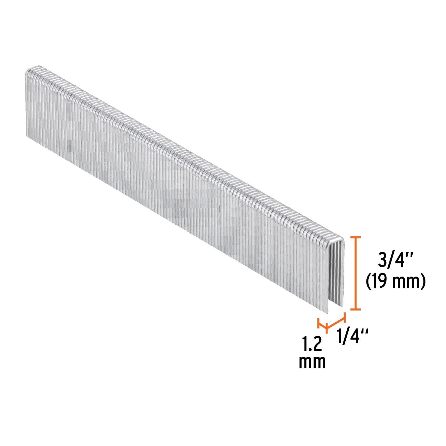 Caja con 5000 grapas corona 1/4" calibre 18, 19mm para ENNE-120