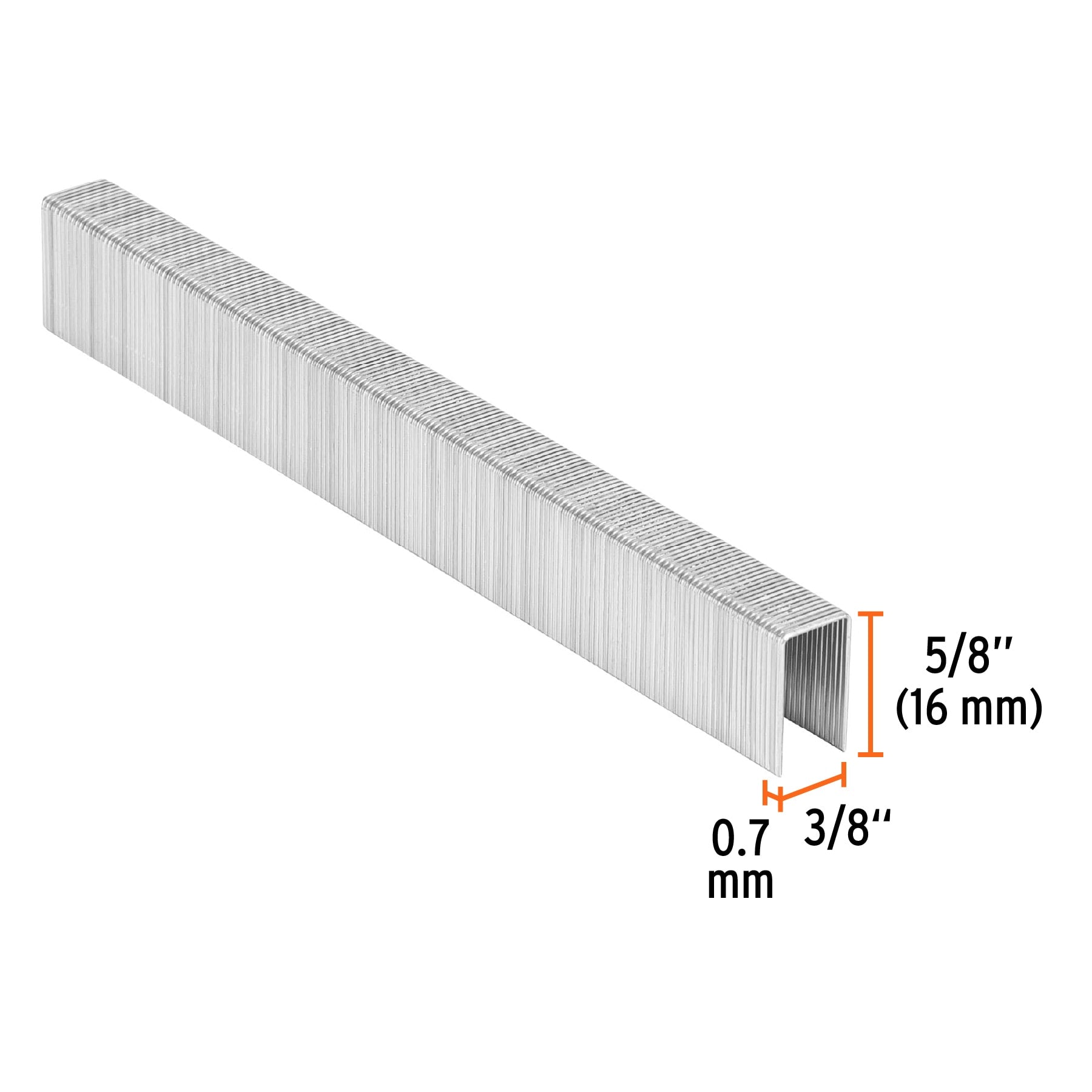Caja con 5000 grapas corona 3/8" calibre 22, 16mm para ENNE-70